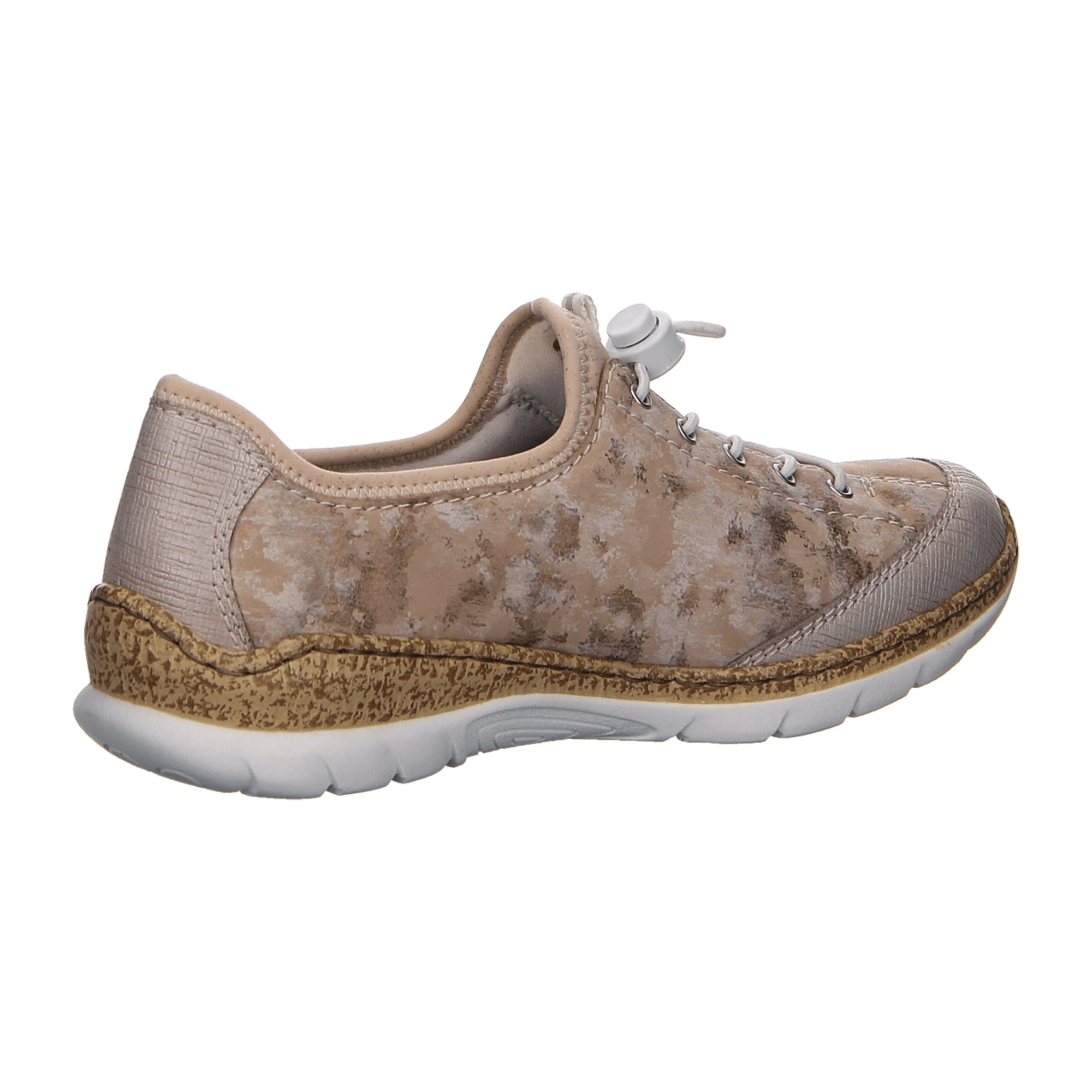 Rieker Women's Casual Slip-On Shoes Pink Synthetic Leather and Textile