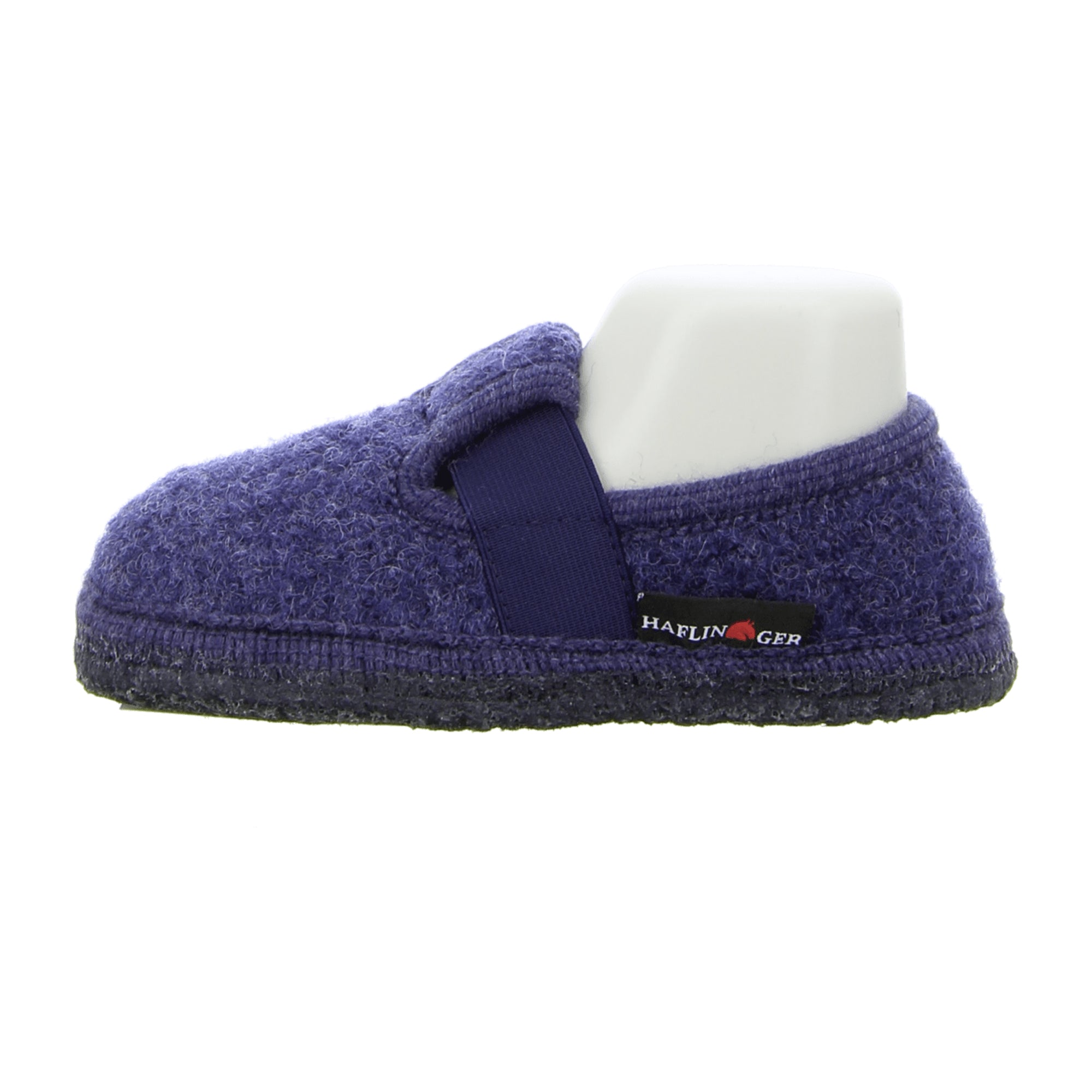 Haflinger Kids' Slipper Joschi - Comfortable Wool Slippers in Jeans Blue, Non-Slip Sole