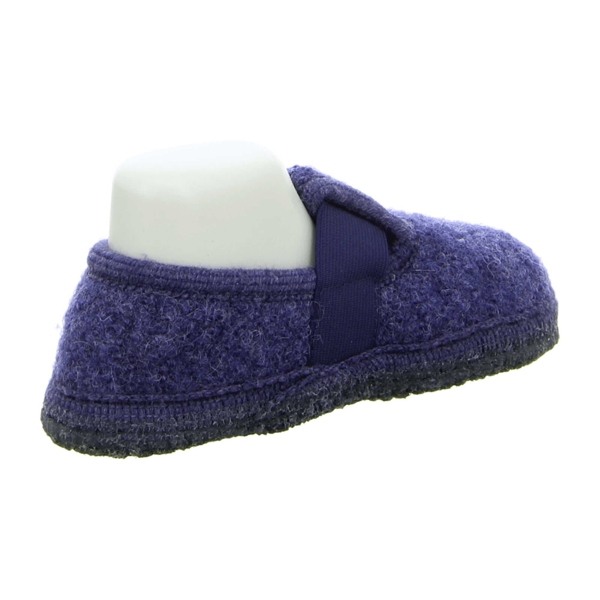 Haflinger Kids' Slipper Joschi - Comfortable Wool Slippers in Jeans Blue, Non-Slip Sole