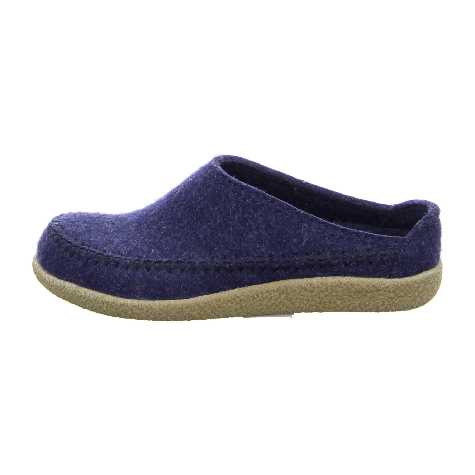 Haflinger Blizzard Credo Men's Slippers, Blue - Durable Stylish Wool Footwear