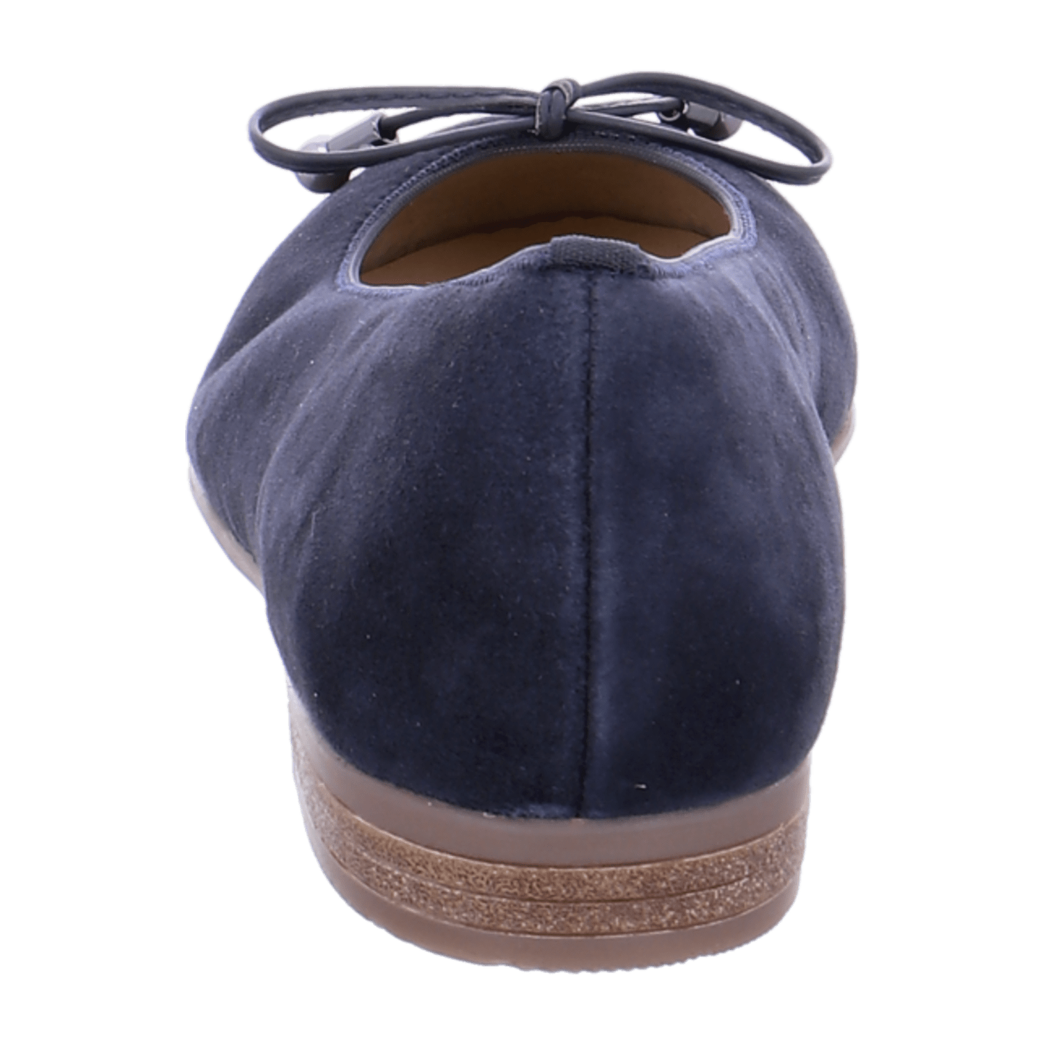 ARA SARDINIA Women's Suede Ballet Flats in Blue with Round Toe and Rubber Sole