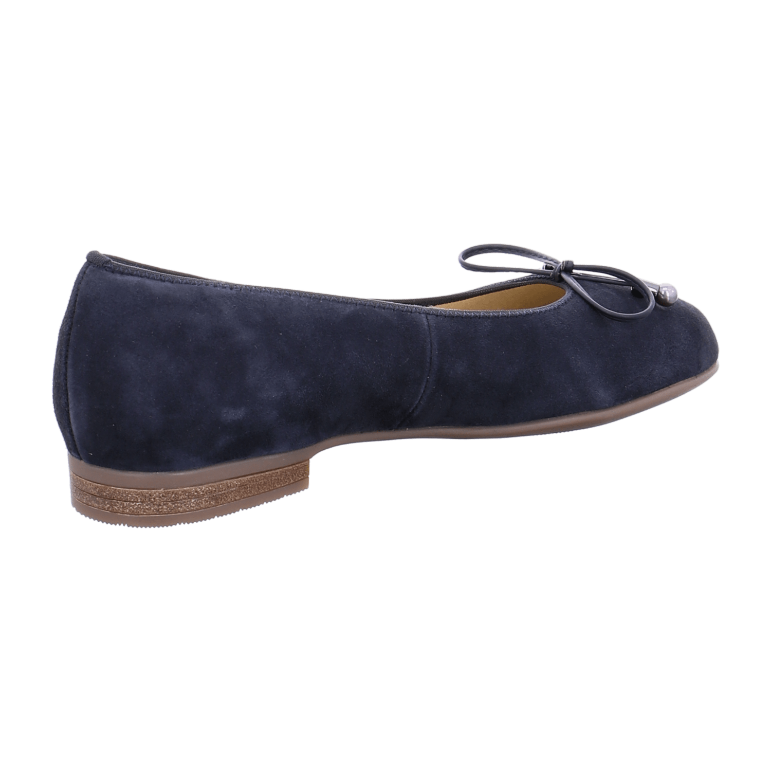 ARA SARDINIA Women's Suede Ballet Flats in Blue with Round Toe and Rubber Sole