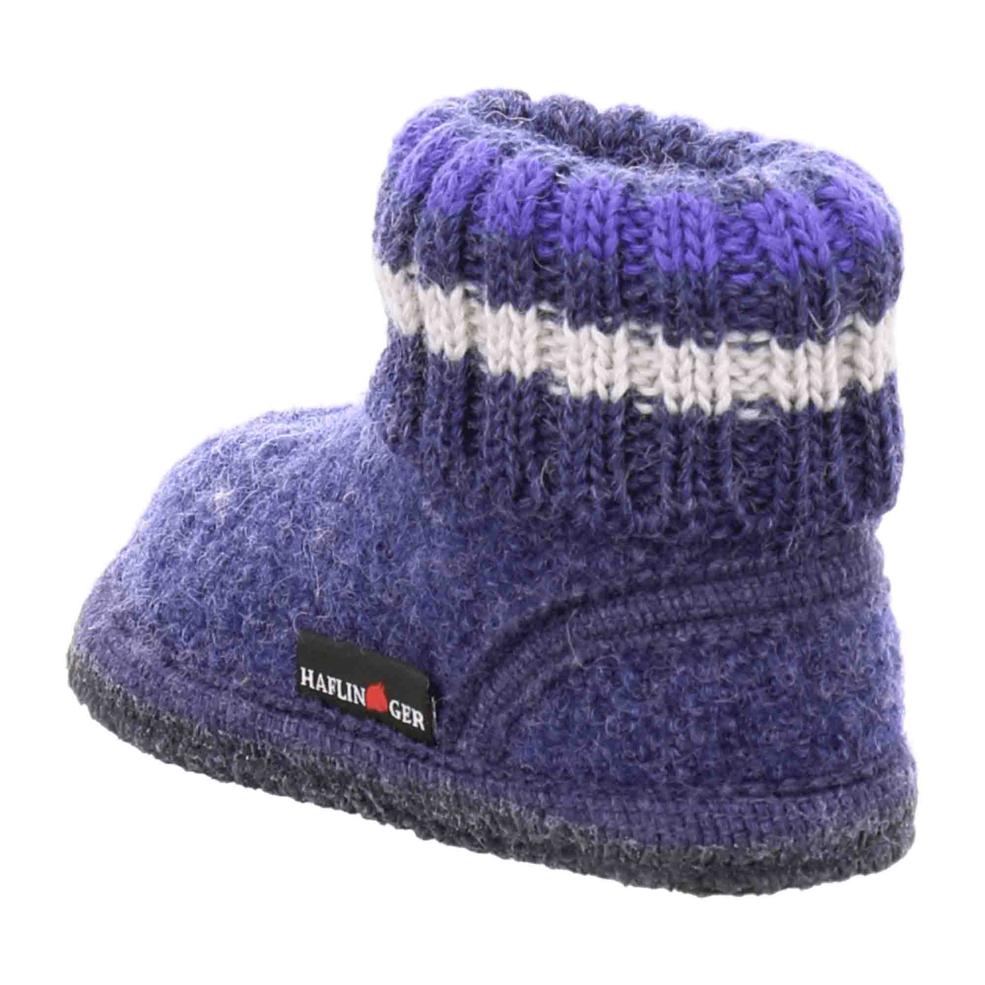 Haflinger Paul Kids' Indoor Slippers - Durable & Stylish, Blue - Bartel-Shop