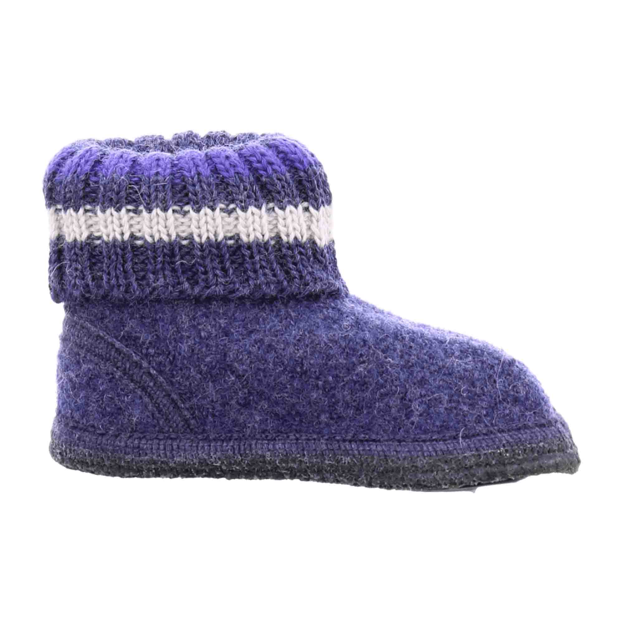 Haflinger Paul Kids' Indoor Slippers - Durable & Stylish, Blue - Bartel-Shop
