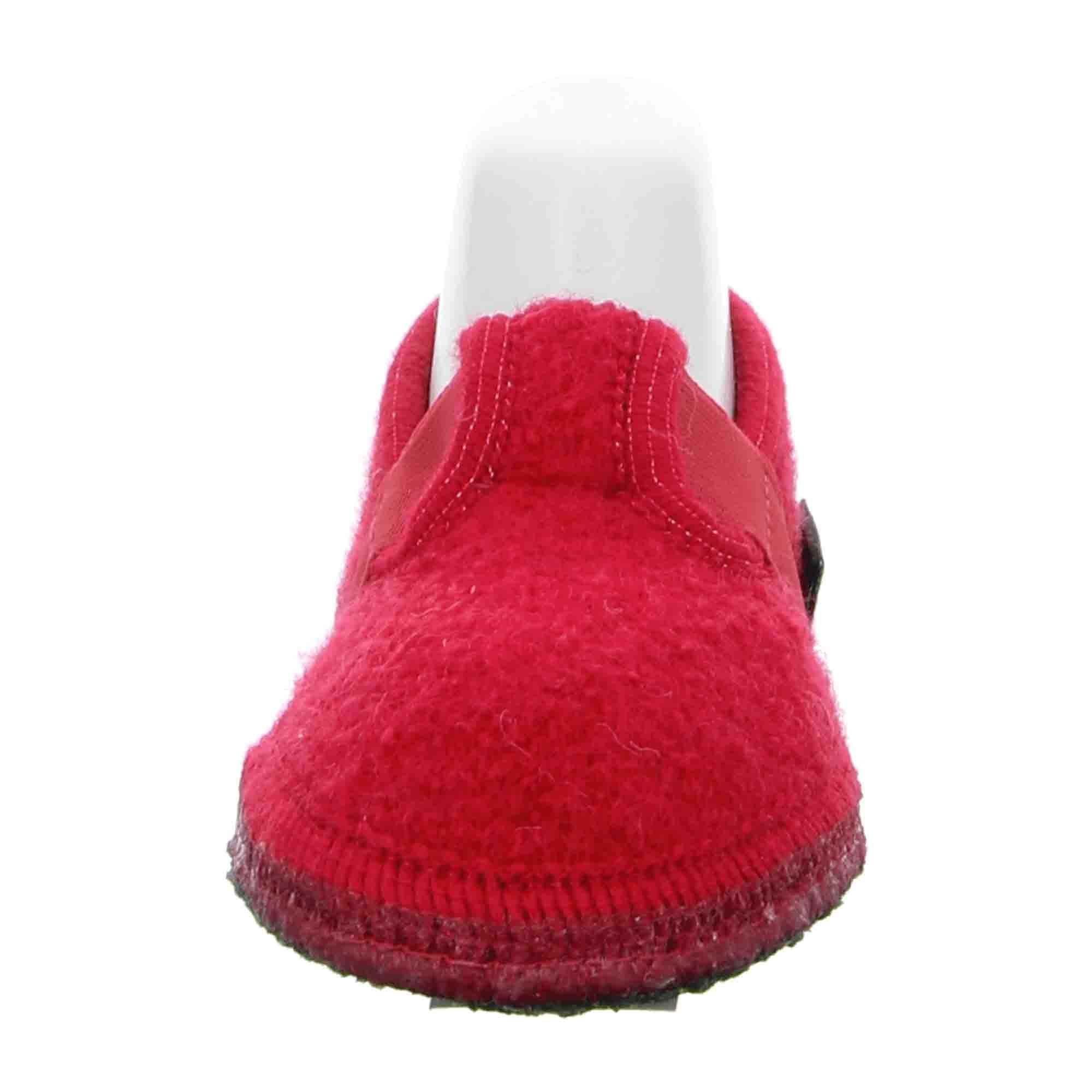 Haflinger Joschi Kids’ Cozy Wool Slippers - Rubin Red