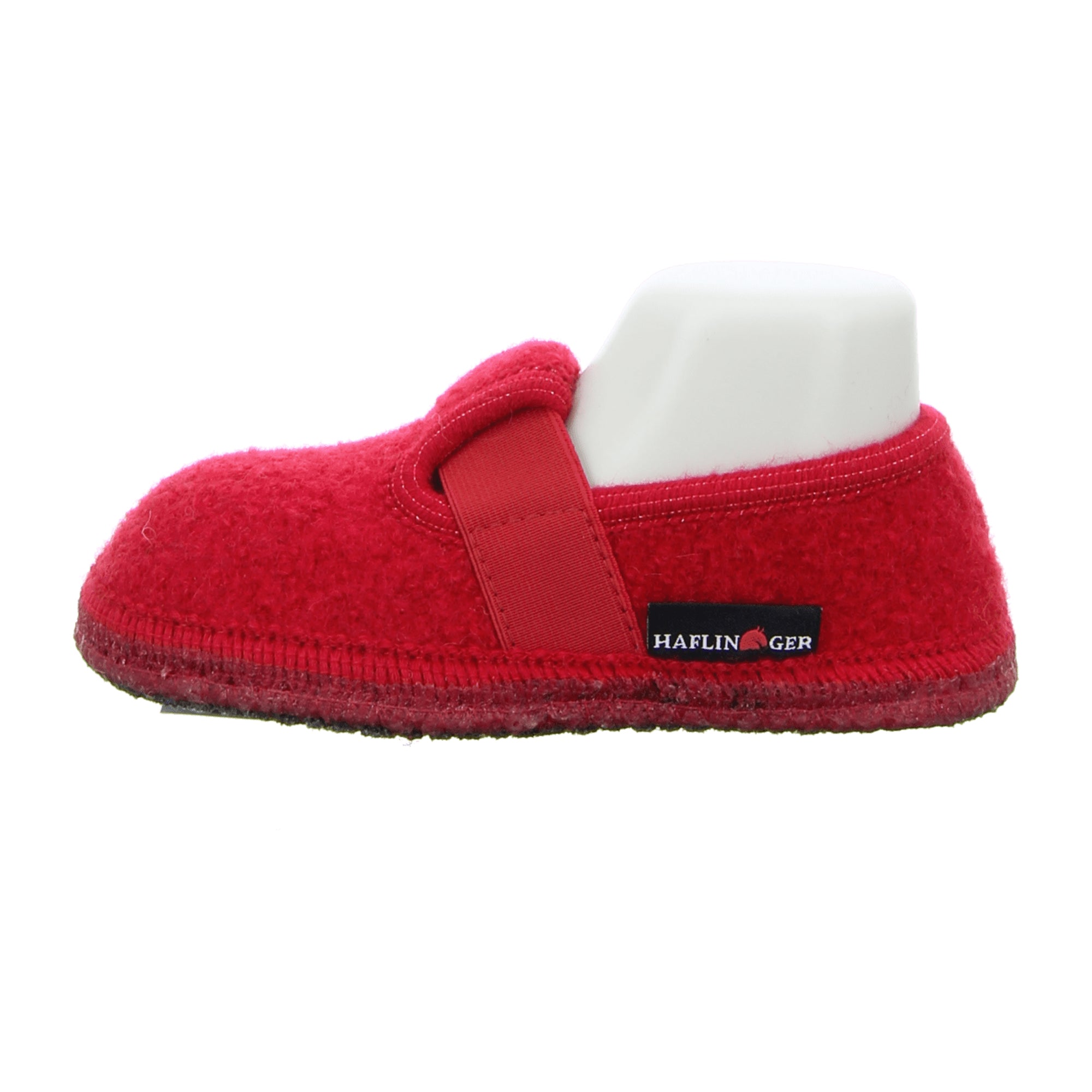 Haflinger Joschi Kids’ Cozy Wool Slippers - Rubin Red