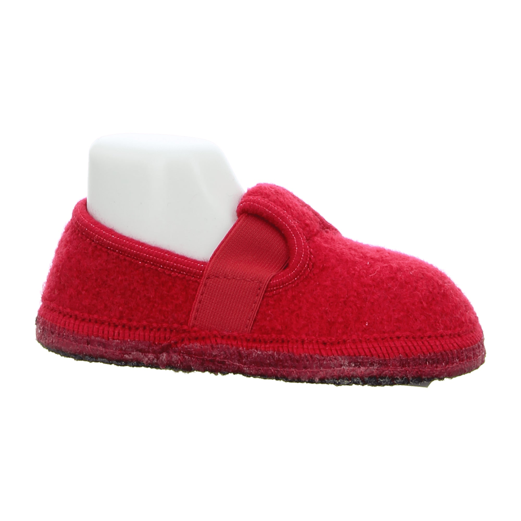 Haflinger Joschi Kids’ Cozy Wool Slippers - Rubin Red