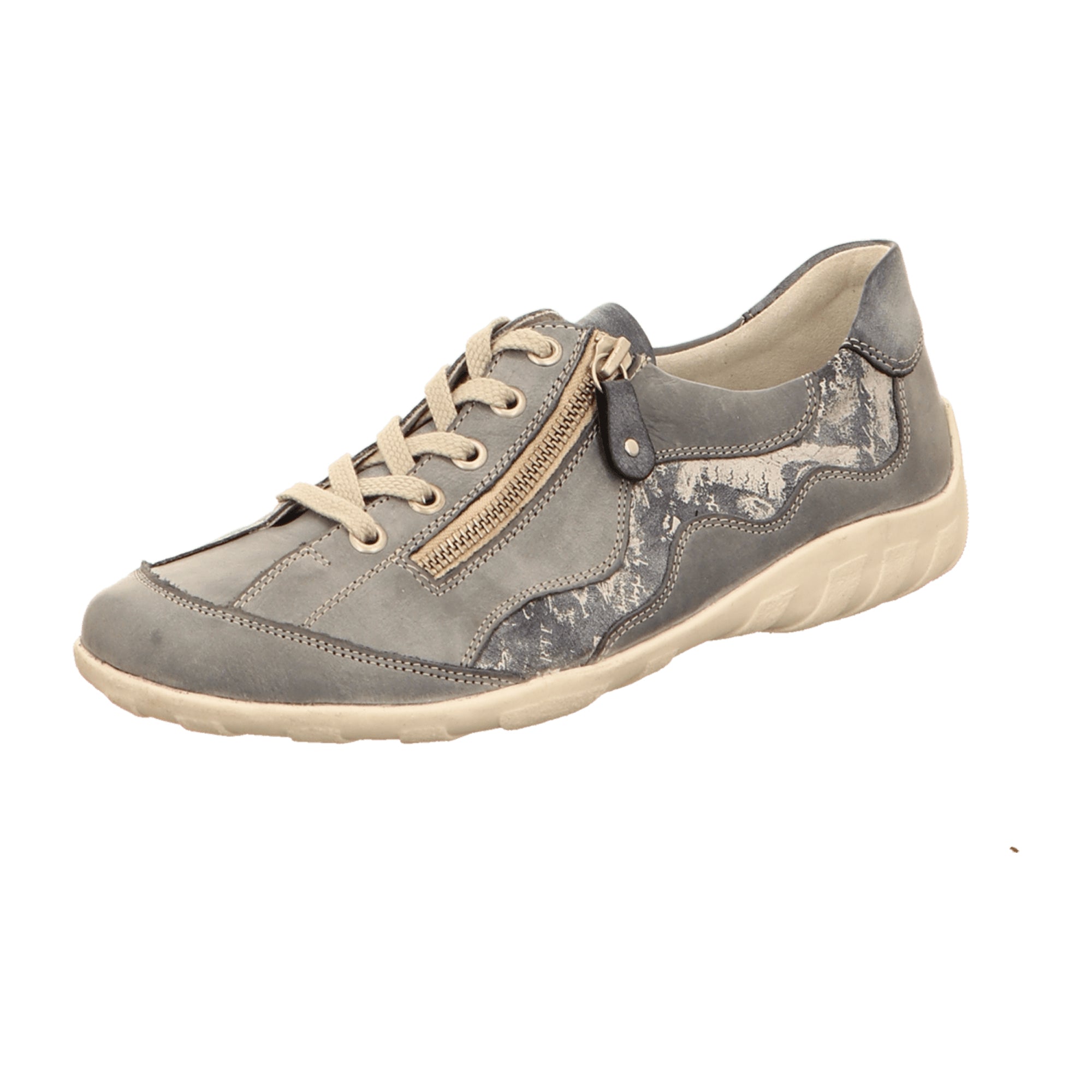 Remonte Women's Blue Comfort Lace-Up Shoes with Extra Wide Fit and Soft Insole