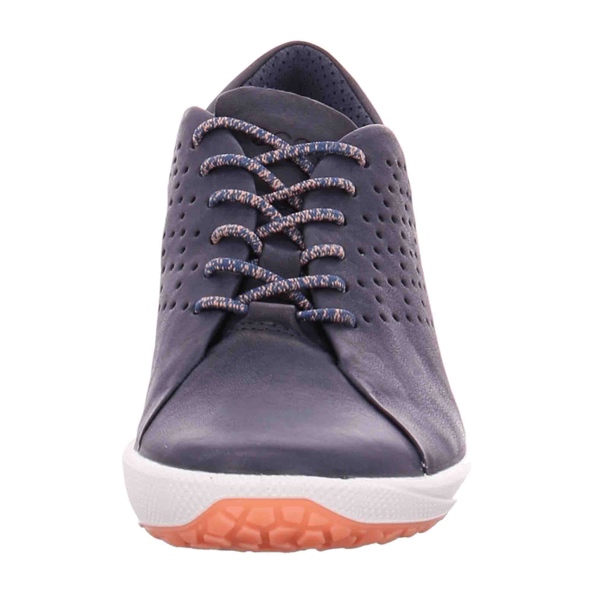 Ecco BIOM LIFE Women's Casual Lace-up Shoes in Navy Blue Leather