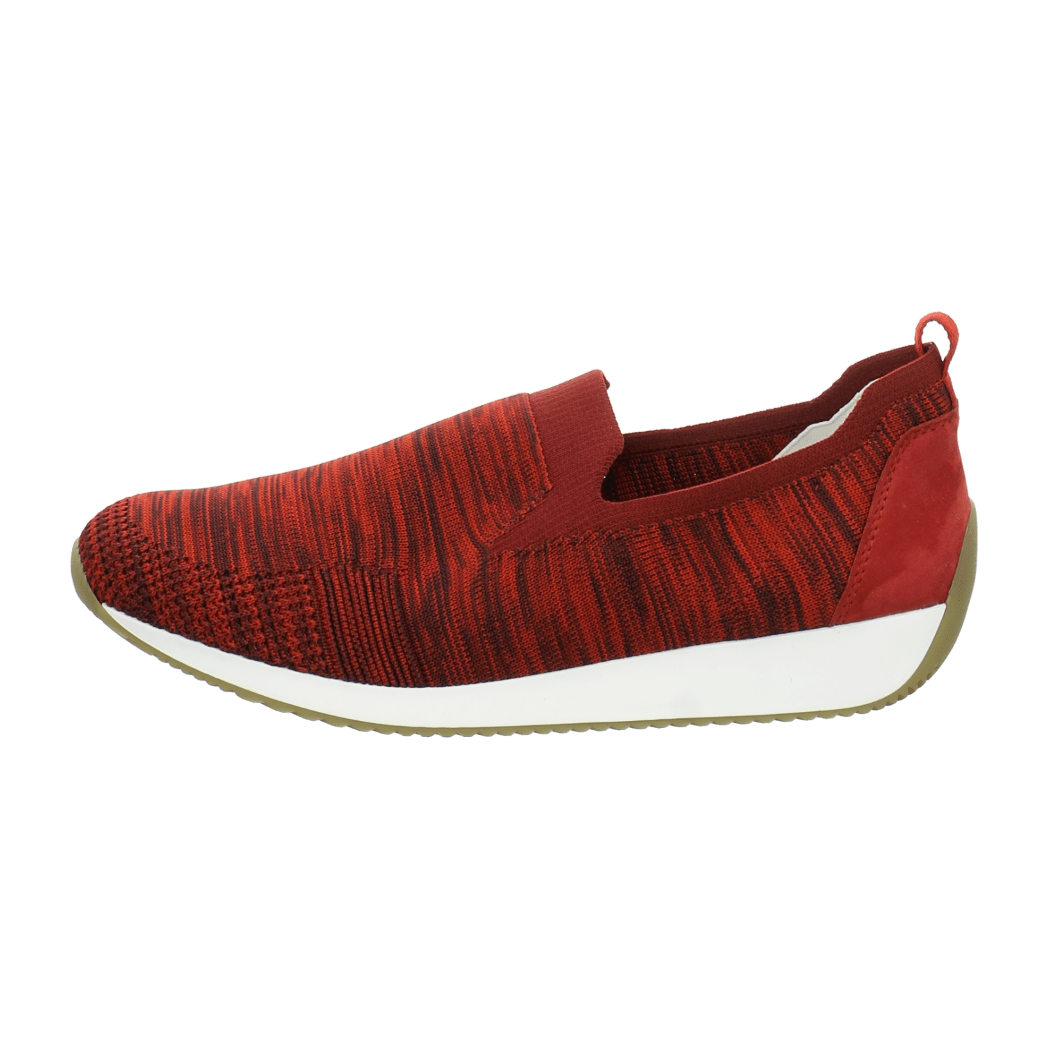 ARA LISBON Women's Canvas Slip-On with Round Toe and Cold-Weather Fleece Lining in Red - Bartel-Shop