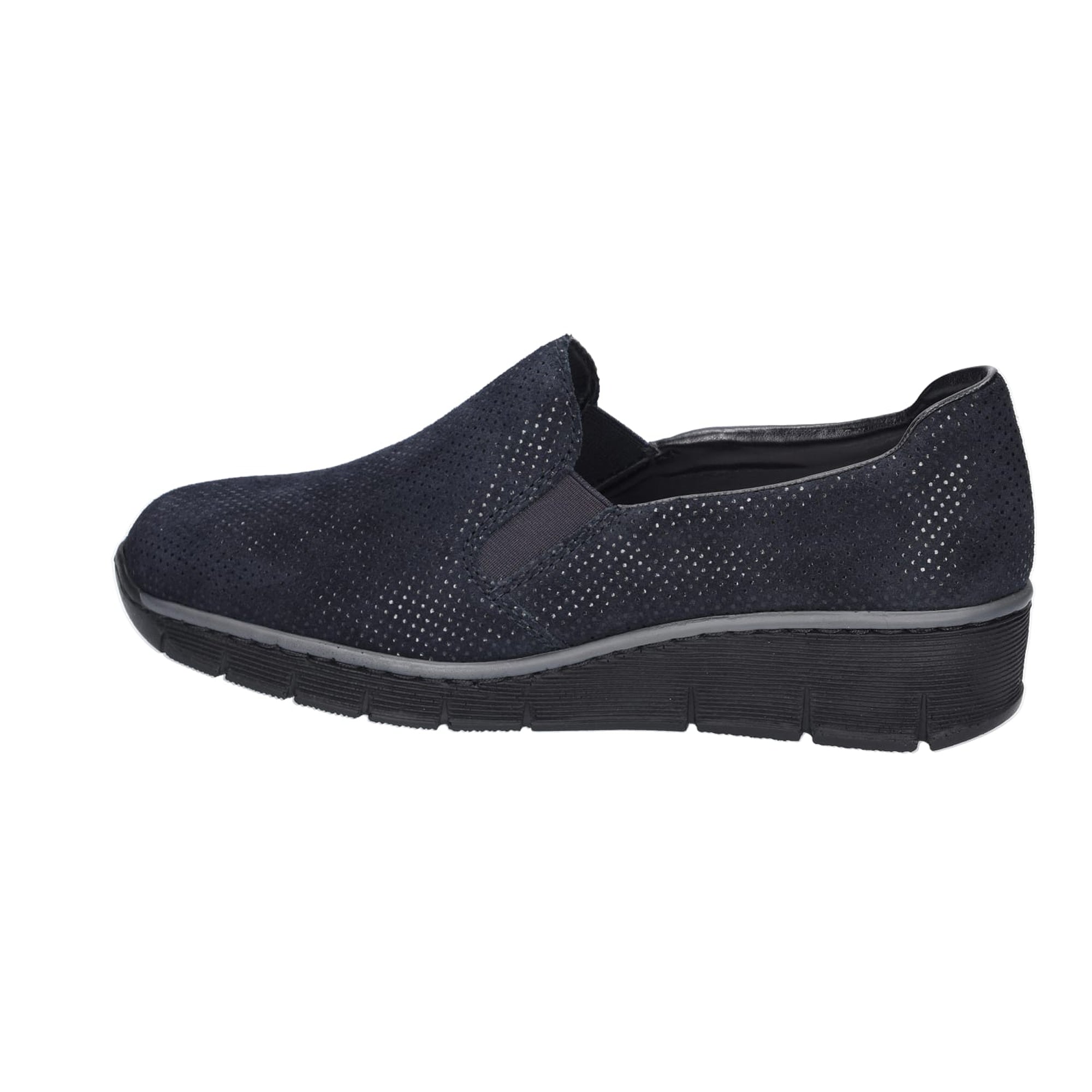 Rieker Blue Slip-On Casual Loafers Comfortable Lightweight Shock Absorbing Sole