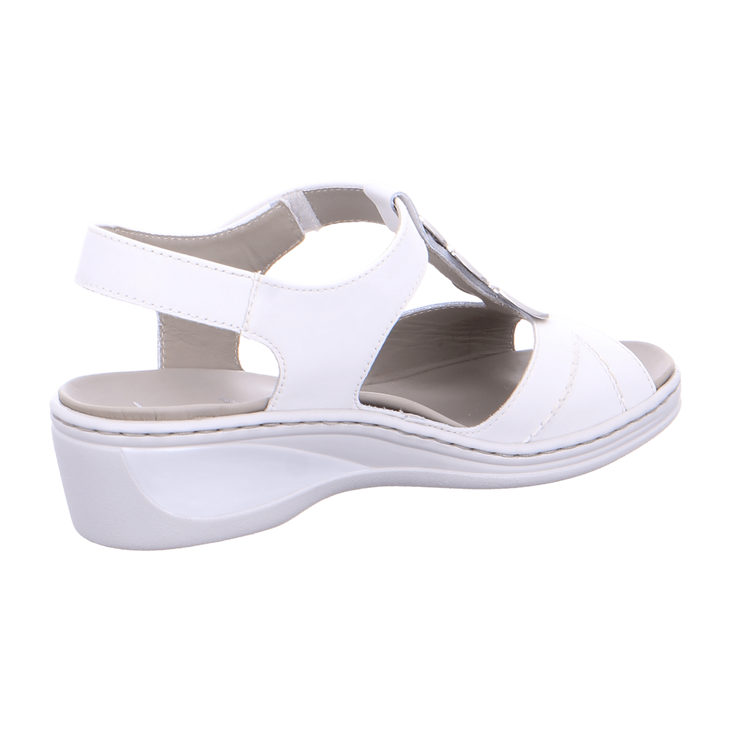 ARA COLMAR Women's T-Bar Sandals in Blue Nubuck Leather with Hook-and-Loop Closure