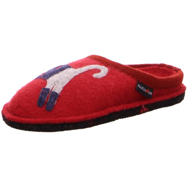 Haflinger Slippers red female Sandals Clogs Felt - Bartel-Shop