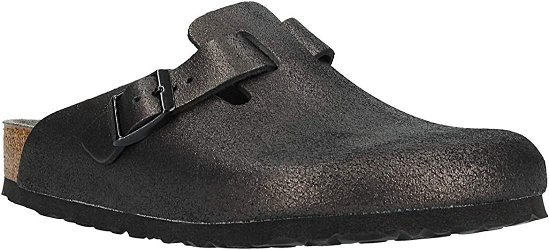 Birkenstock Boston clogs antique black Natural leather - Bartel-Shop