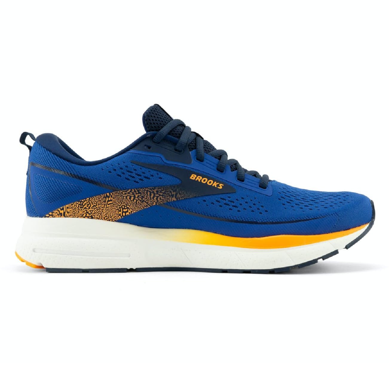 Brooks Trace 3 Men Road Running Shoes Leather Blue Peacoat Orange