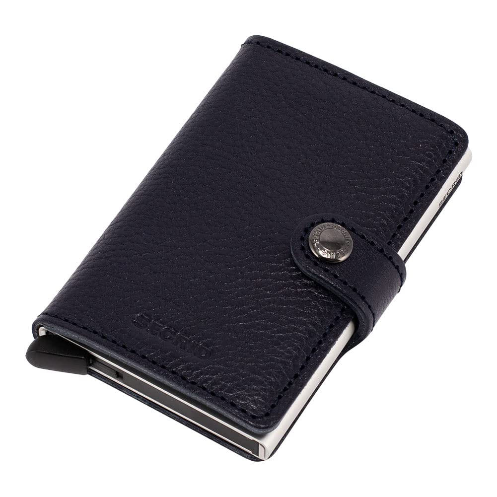 Secrid Miniwallet Navy-Silver - Slim Wallet with Leather Interior