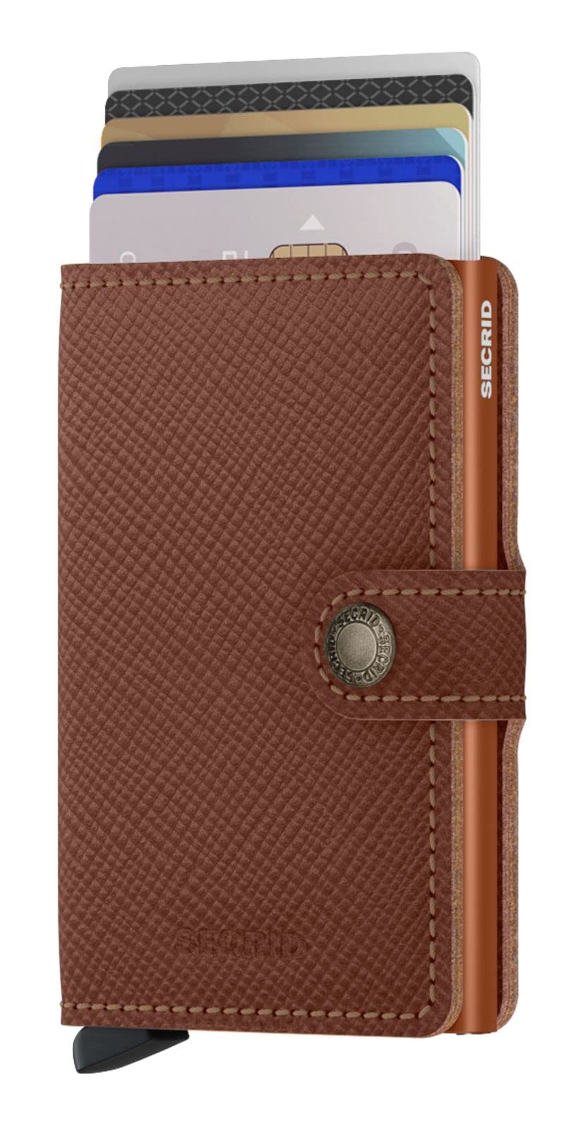 Secrid Mini Wallet Caramel Brown Leather RFID Protected