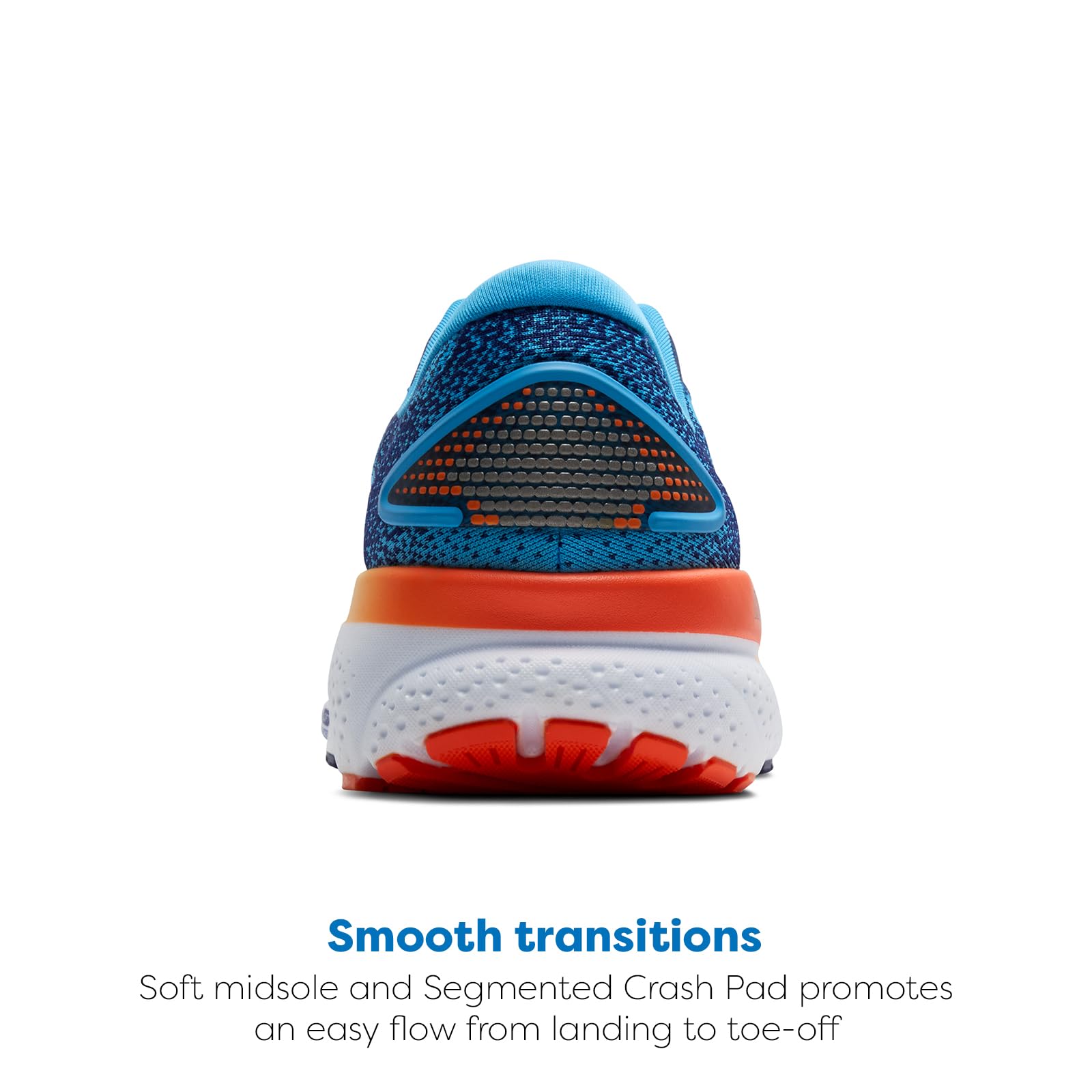 Brooks Ghost 16 Men Road Running Shoes Plastic Bonnie Blue Blue Ribbon Orange