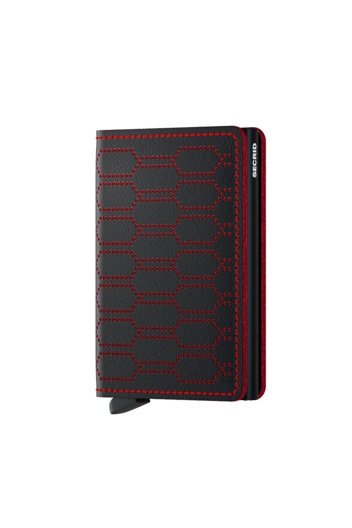 Secrid Slimwallet Black-Red Wallet - Slim Casual Geometric Design