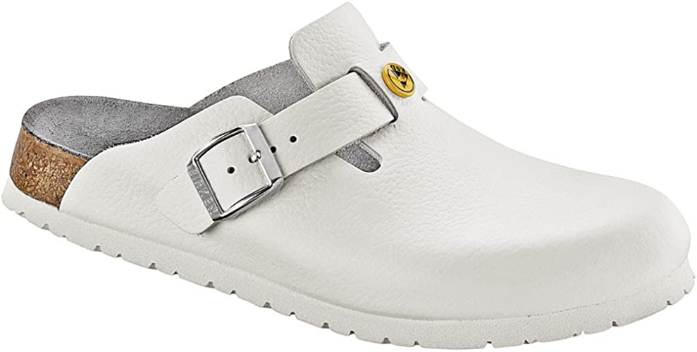 Birkenstock Boston Antistatic Regular White Natural leather - Bartel-Shop