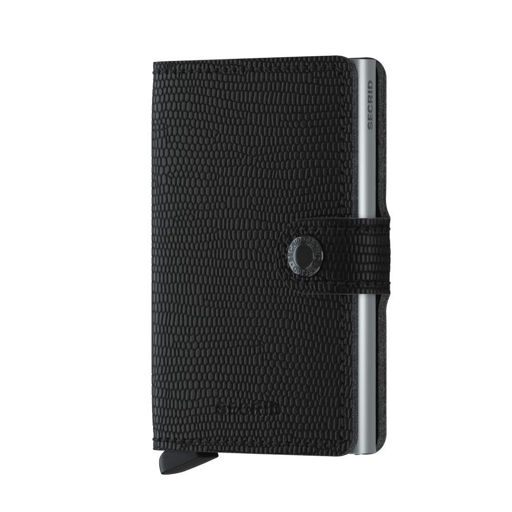 Secrid Mini Wallet Black Leather RFID Protected - Holds 12 Cards