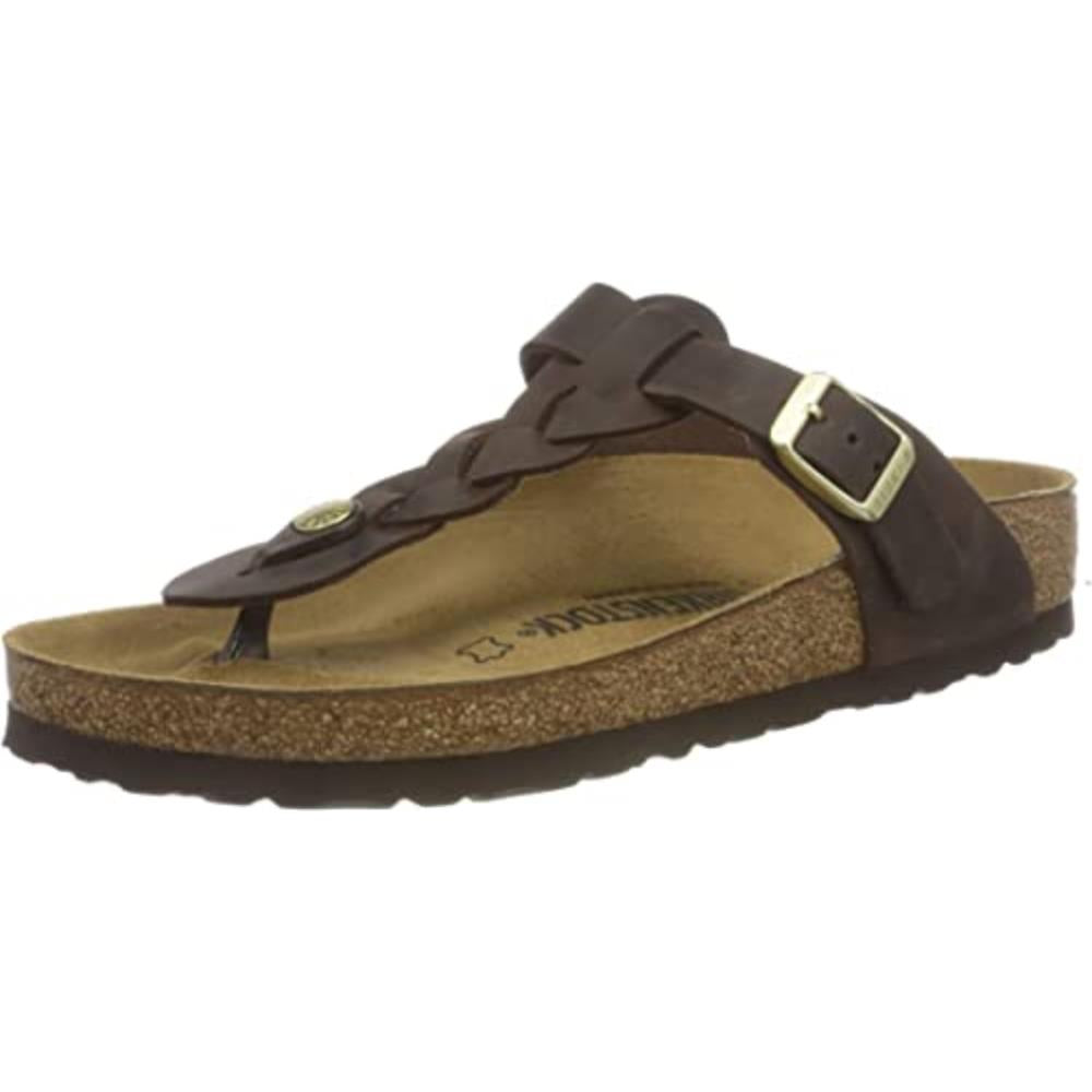 Birkenstock Gizeh Braided Habana Toe Separator brown Nubuck leather - Bartel-Shop