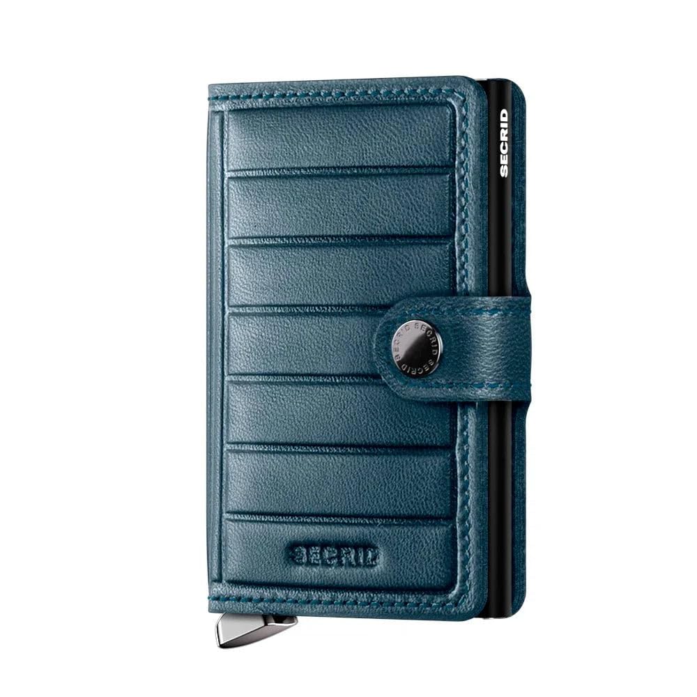 Secrid Emboss Lines Premium Mini Wallet Black Leather - RFID Protected