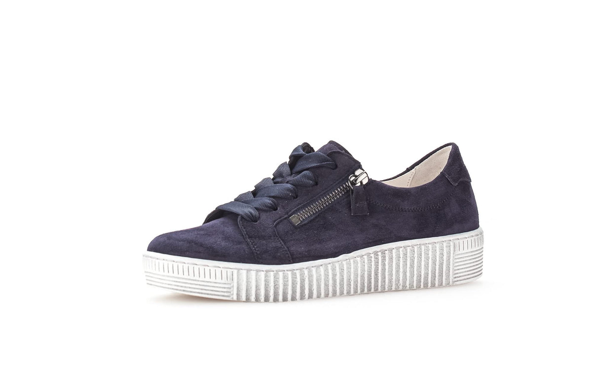 Gabor Women Sneaker Blue Suede US Removable Insole