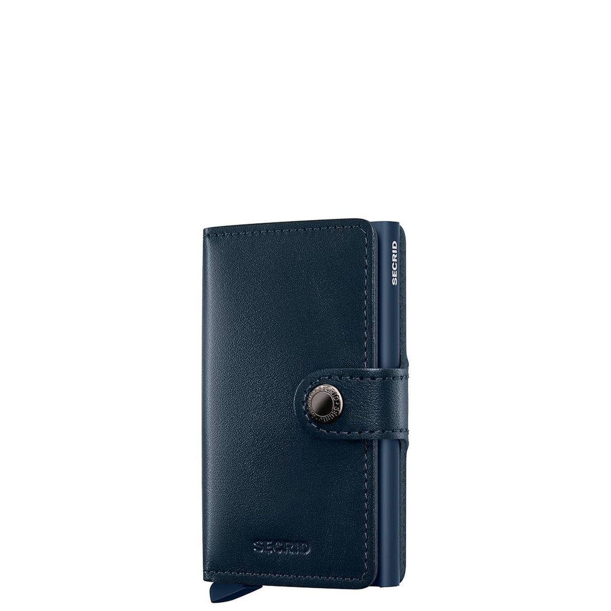 Secrid Slim Leather Credit Card Holder Navy RFID Protection