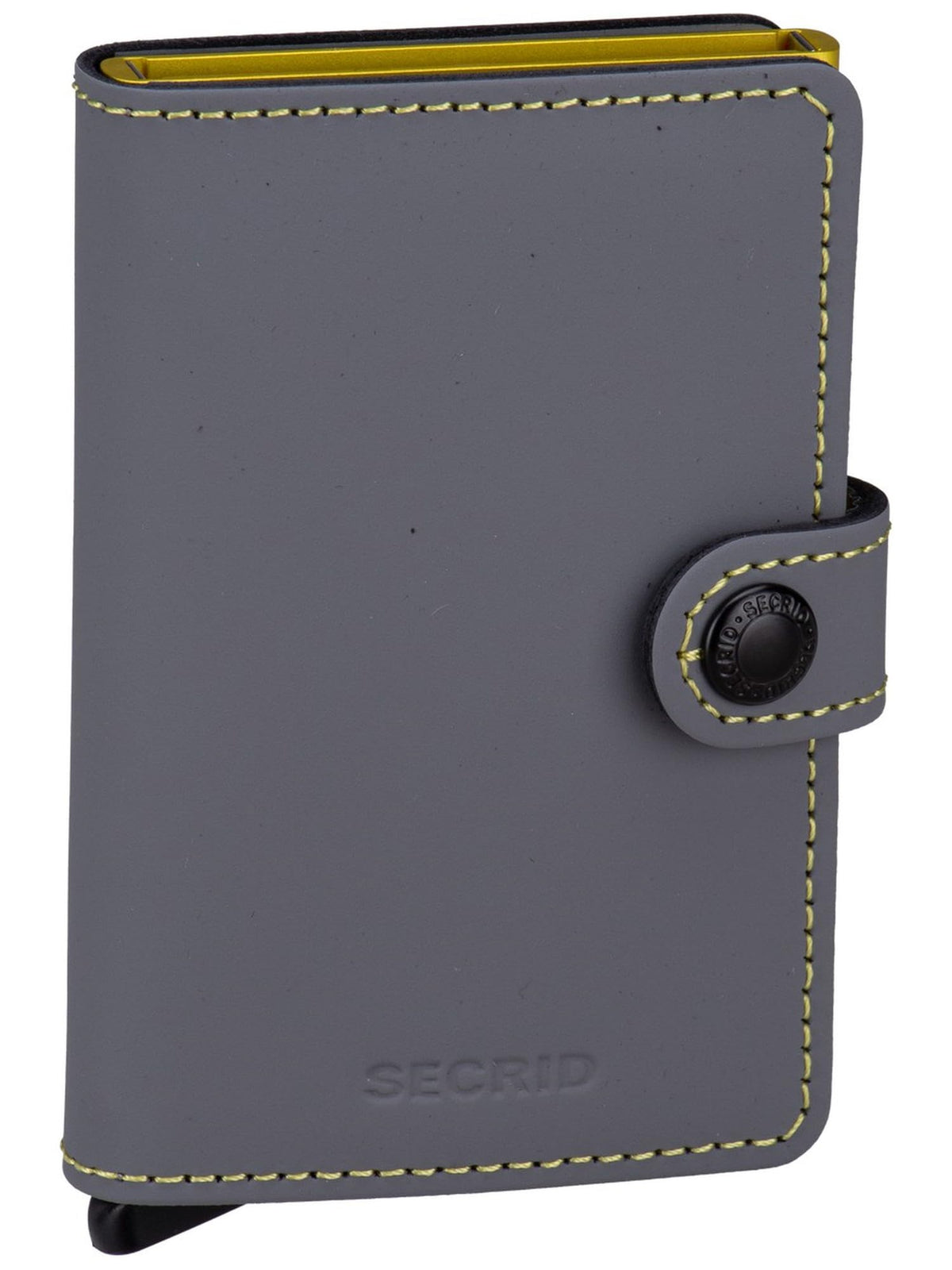 Secrid Card Holder Wallet - Grey-Lime Leather with RFID Protection