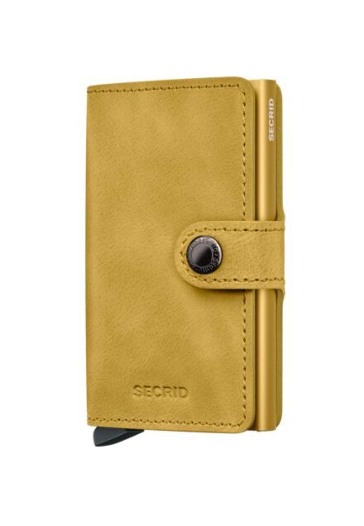 Secrid MiniWallet Vintage Leather Credit Card Holder Yellow