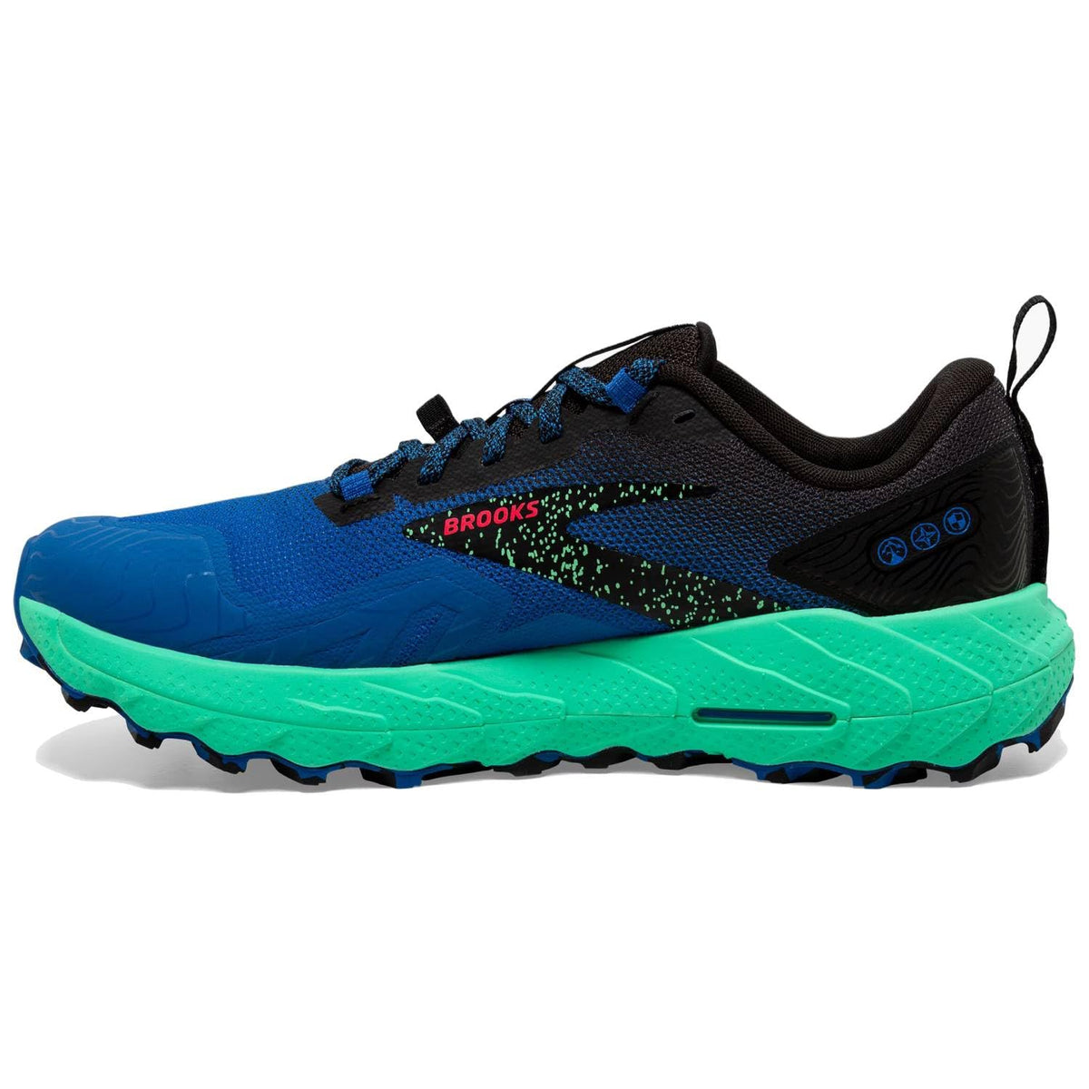 Brooks Cascadia 17 Men's Trail Running Shoes Blue Leather Lightweight