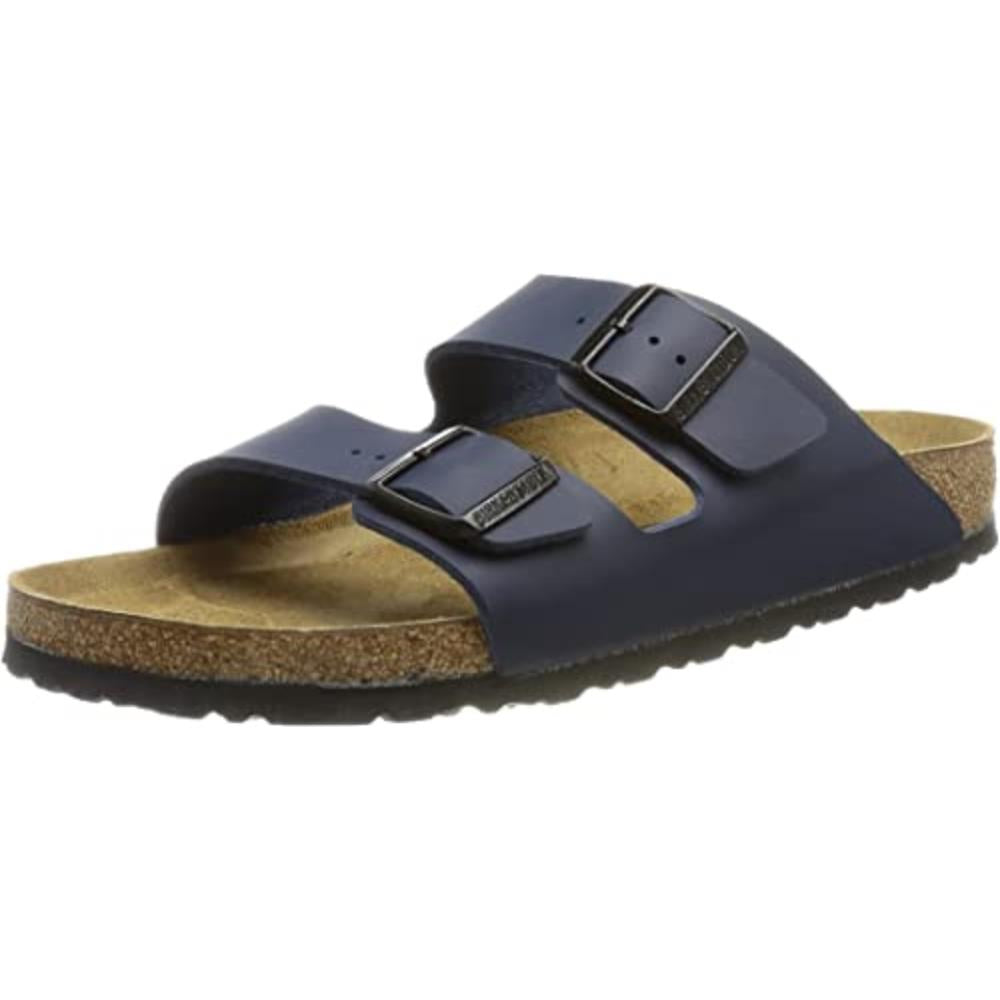 Birkenstock Arizona Unisex Mules narrow blue Birko-Flor - Bartel-Shop