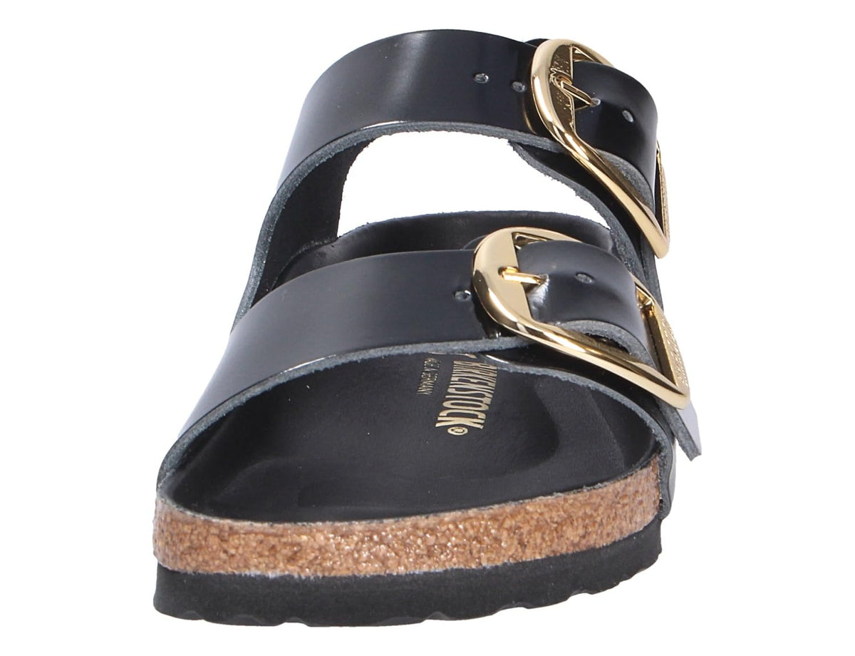 Birkenstock Milano Big Buckle Natural Black 39 Sandals Leather Black High Shine