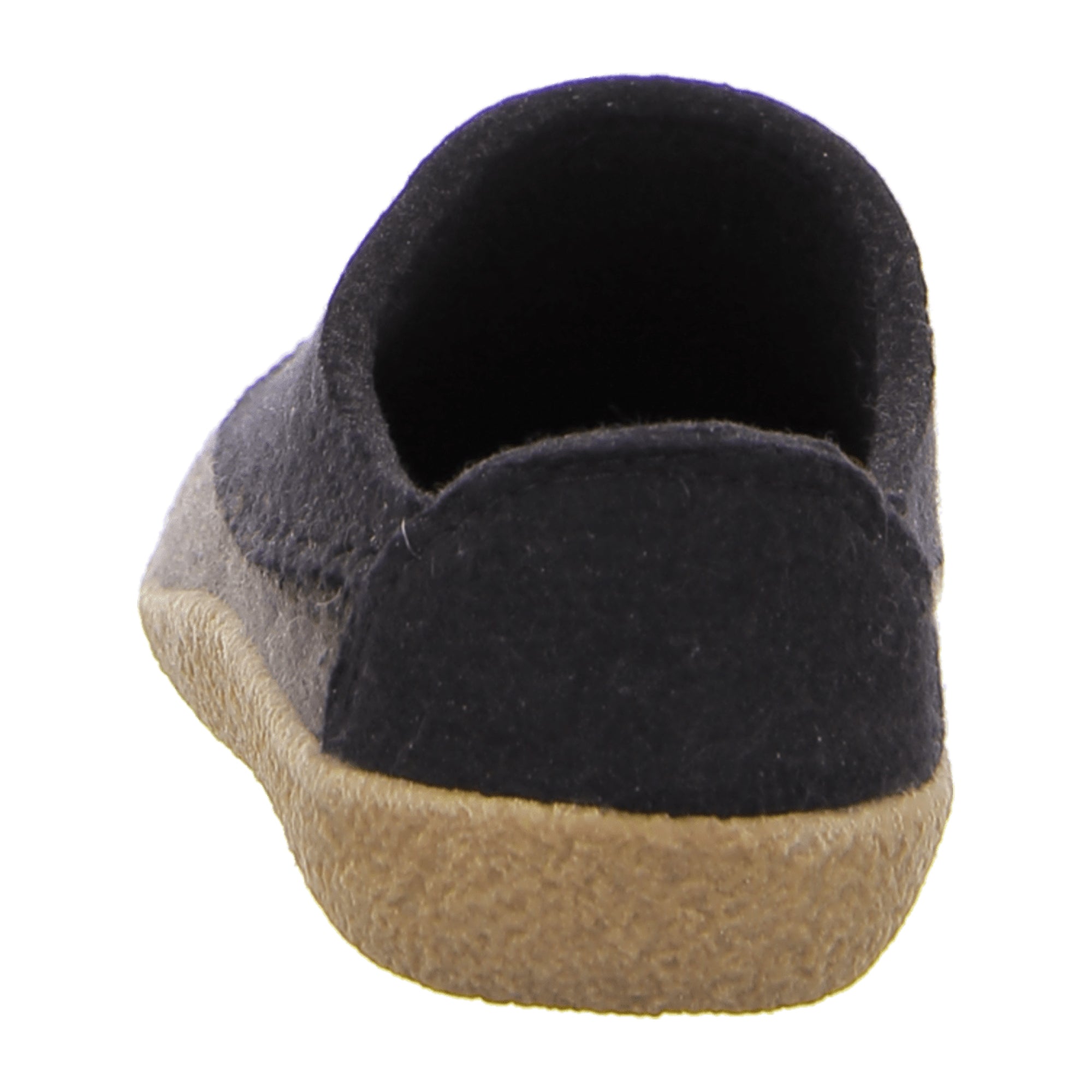 Haflinger Blizzard Credo-Duo Men's Slippers - Durable and Stylish Black Wool Slippers