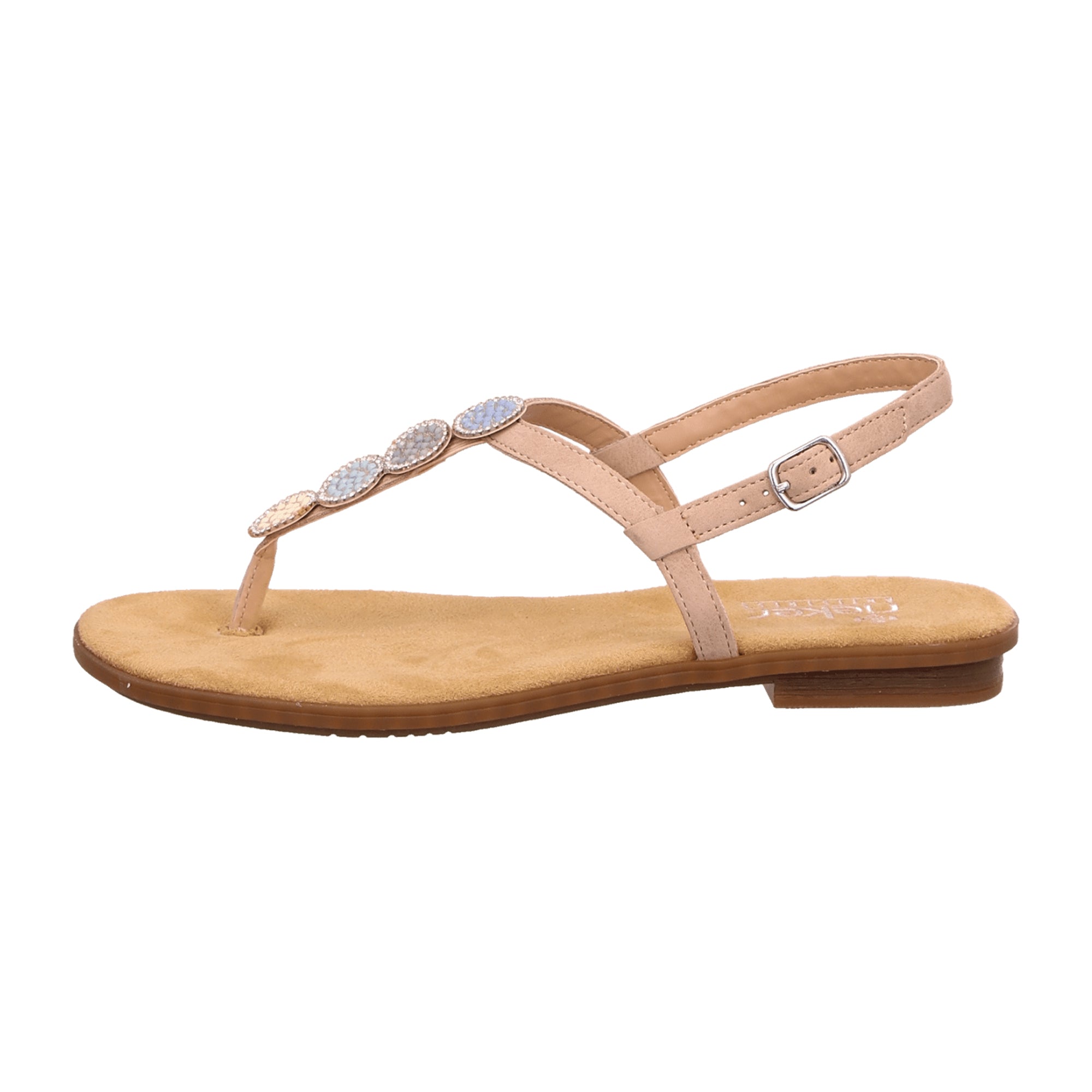 Rieker Women's Pink Sandals 30mm Heel Open Toe Buckle Strap Comfortable Shoes