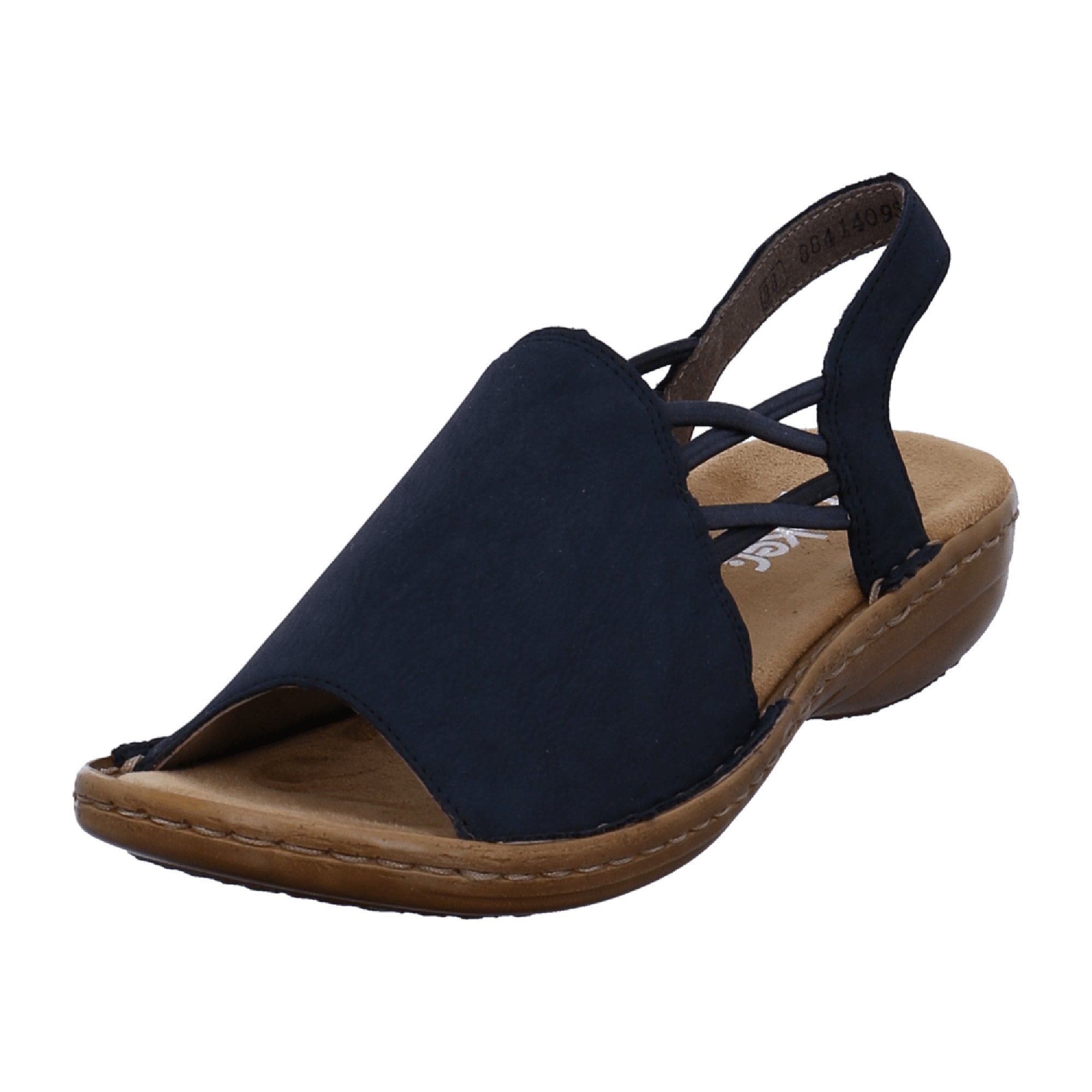 Rieker FSK Blue Women's Sandals with Elastic Strap and Shock-Absorbing Sole