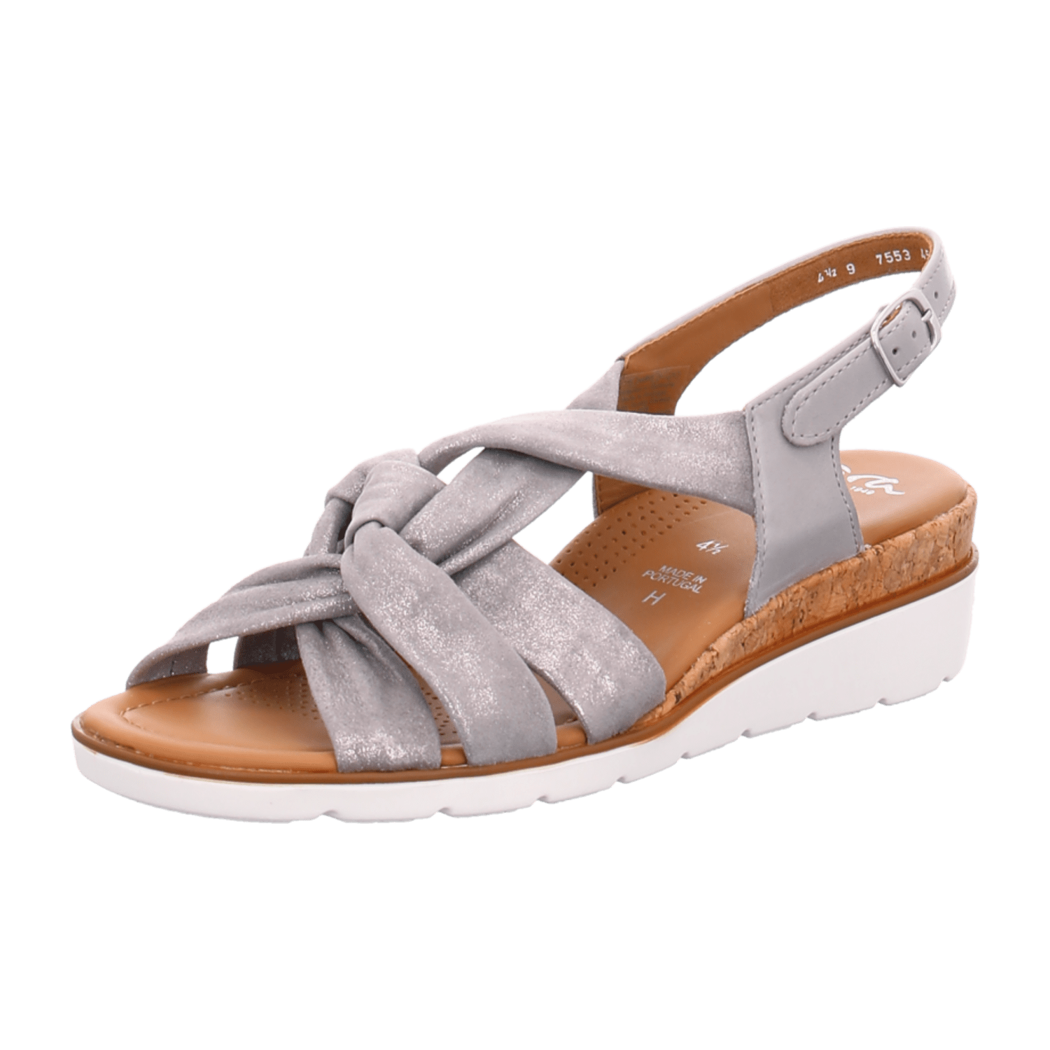 ARA Women's Sandals Smooth Leather Beige with Ankle Strap and Buckle Open Toe - Bartel-Shop