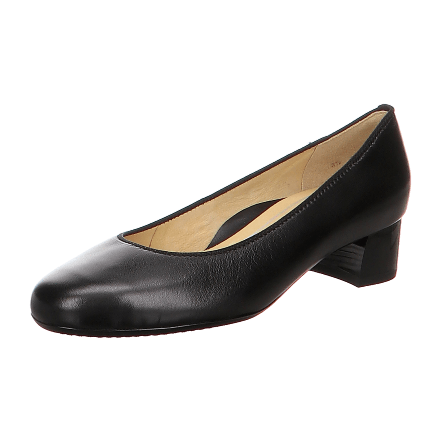 ARA KNOKKE KNOK Women's Leather Pumps - Smooth Leather Round Toe Slip-On with Rubber Sole, Black - Bartel-Shop