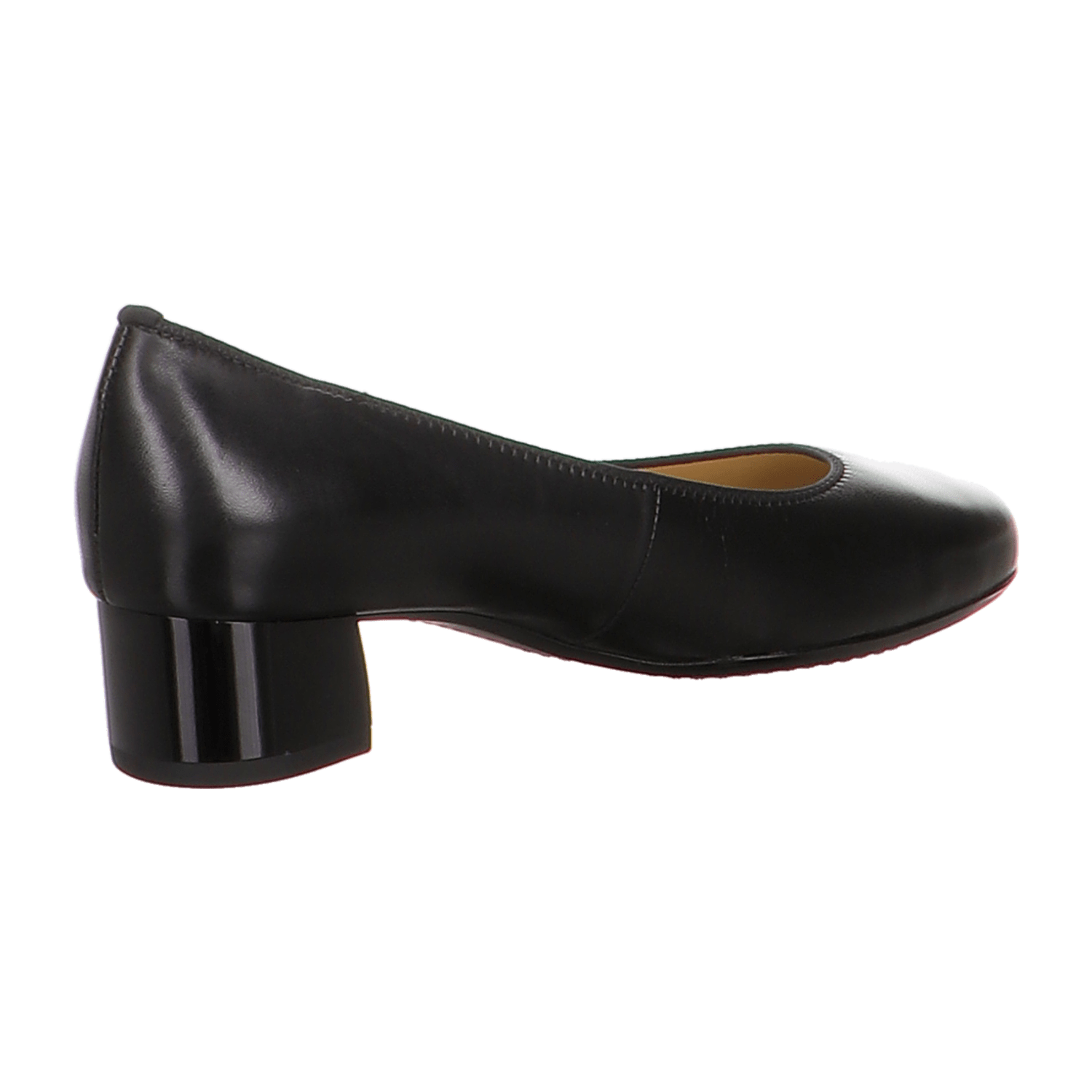 ARA KNOKKE KNOK Women's Leather Pumps - Smooth Leather Round Toe Slip-On with Rubber Sole, Black - Bartel-Shop