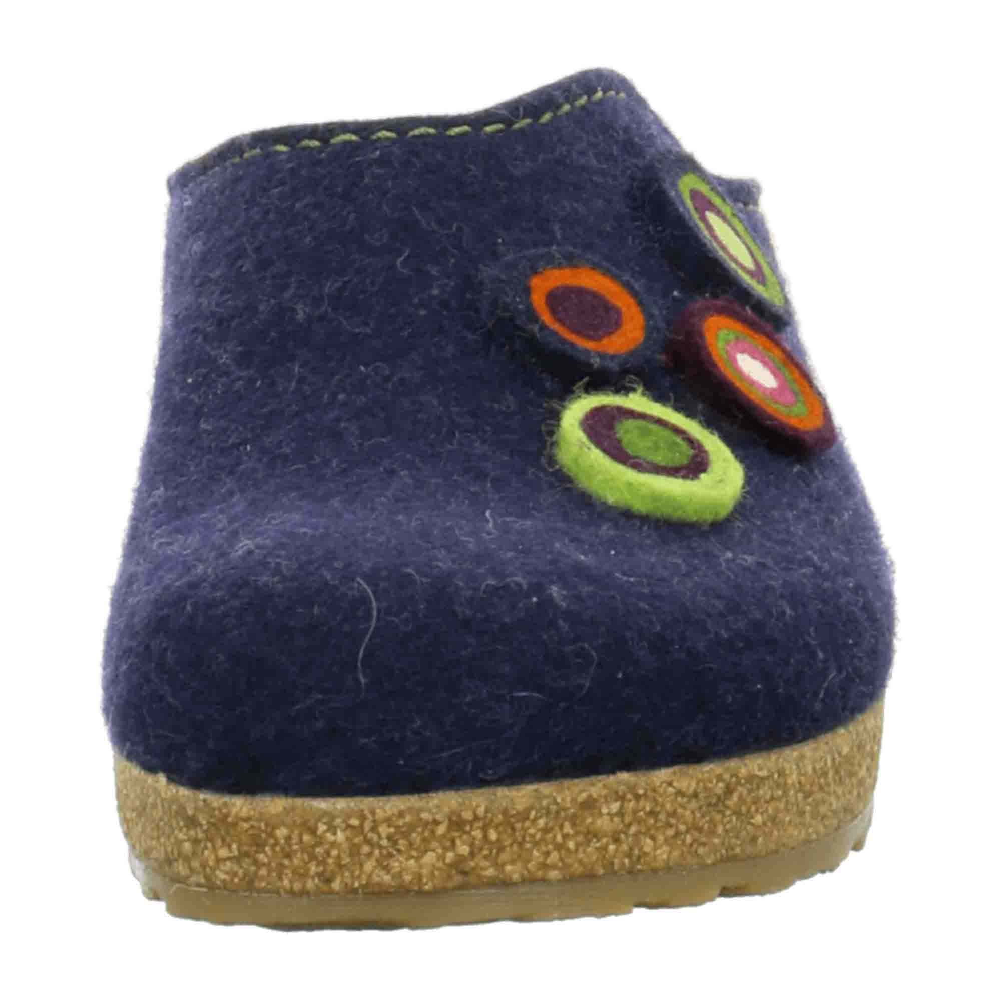 Haflinger KonzeptHW15 Women's Blue Slippers - Comfortable & Durable