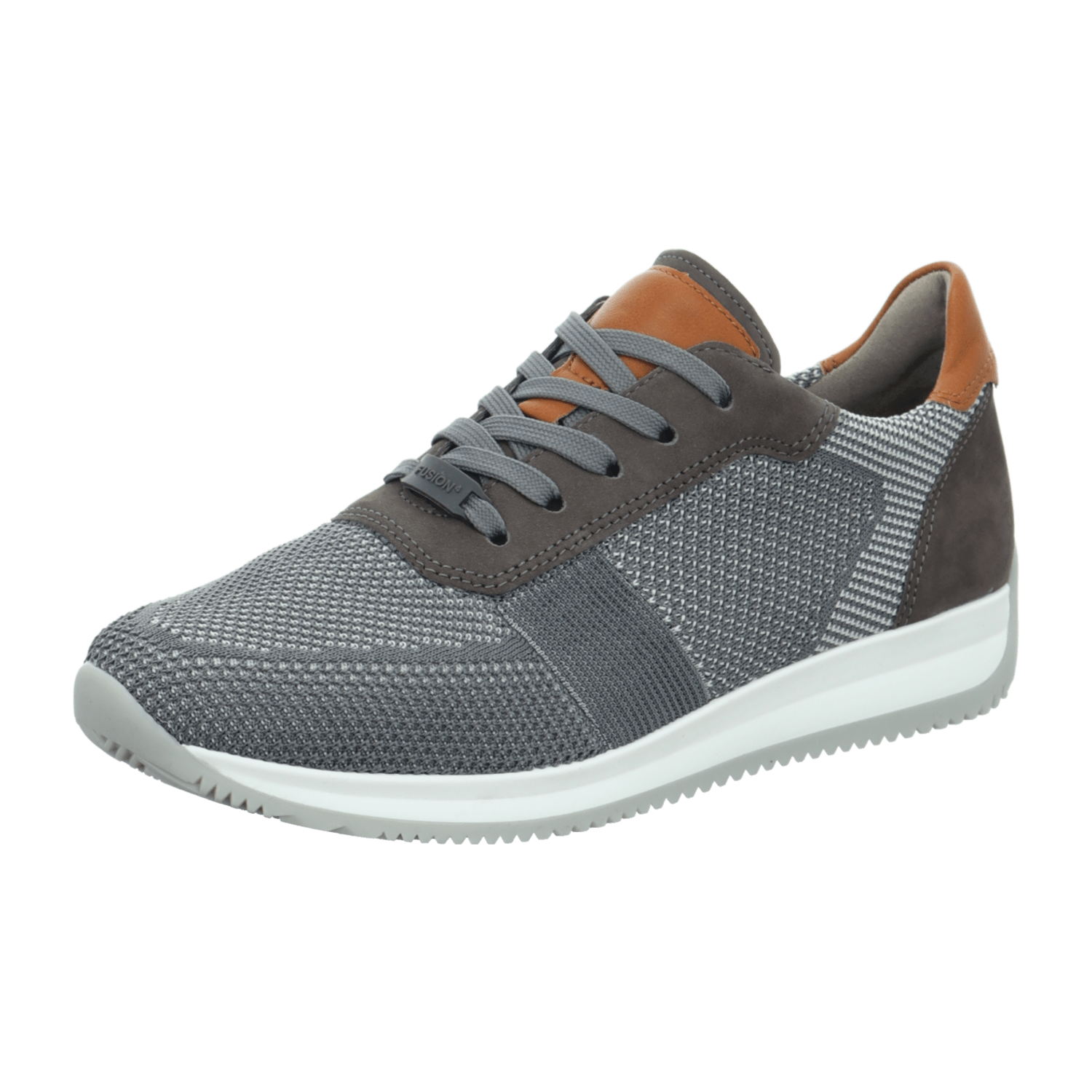 ARA Men's Gray Nubuck Leather Lace-Up Shoes with Synthetic Sole and Cold Comfort Lining, Low-Top Style - Bartel-Shop