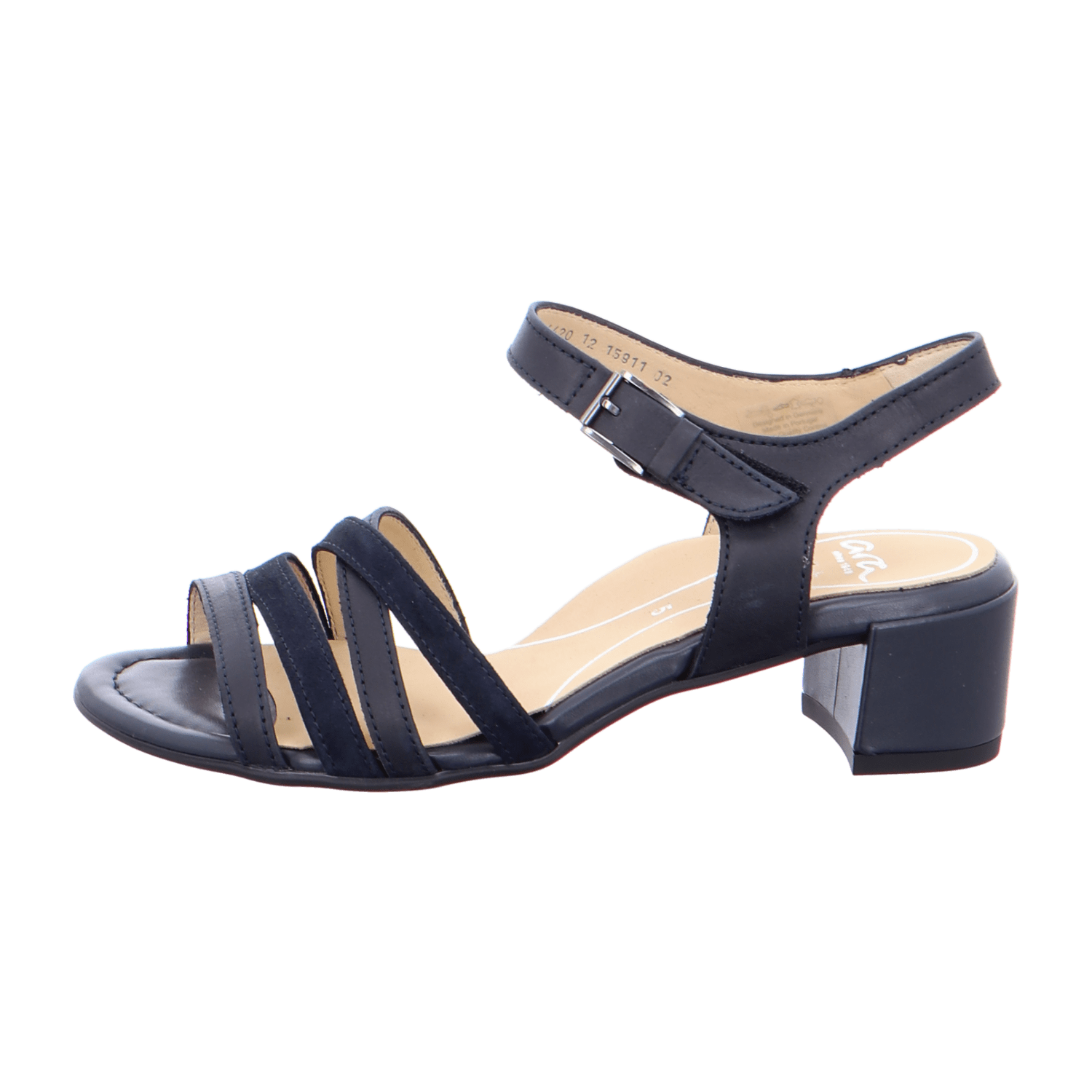 ARA GRADO-HIGHSOFT Women's Sneakers in Blue with Hook-and-Loop Closure and Ankle Strap, Open-Toe Design - Bartel-Shop