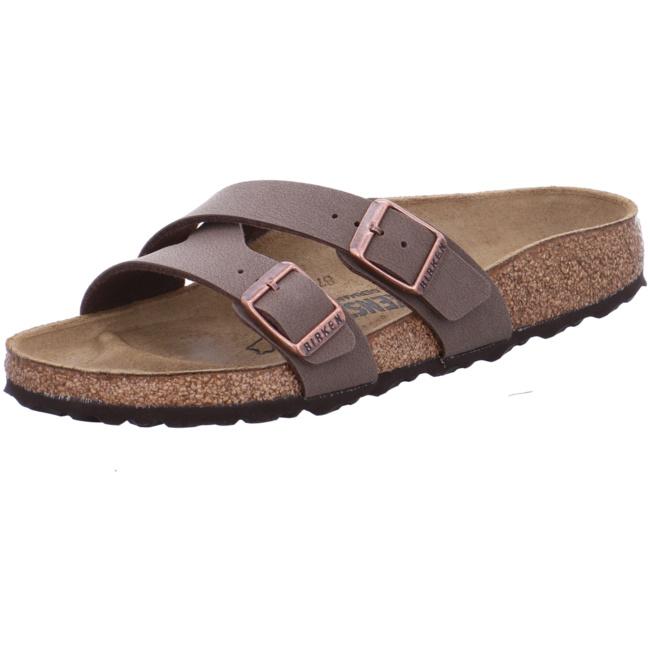 Birkenstock Yao BF Nubuck Mocca Slides Beach Sandals Buckle Slippers Balance narrow - Bartel-Shop