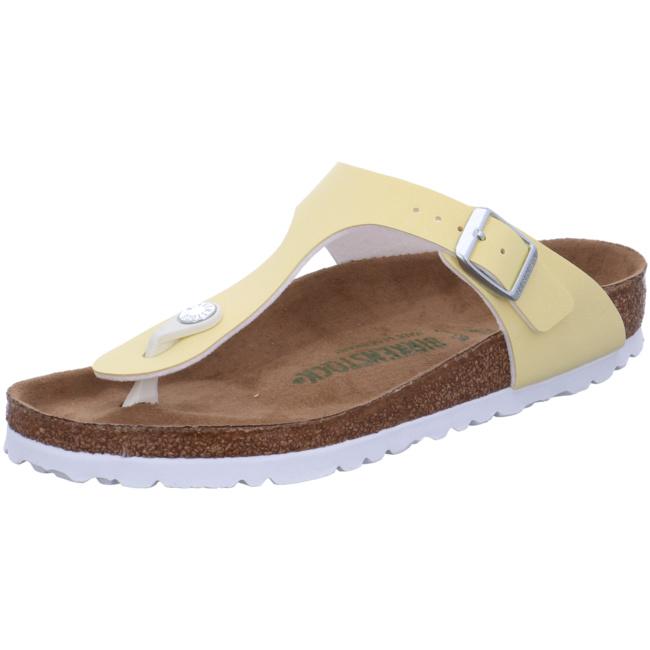Birkenstock Gizeh Brushed Vanilla Yellow Flip Flops Thongs Vegan Sandals Slides regular - Bartel-Shop