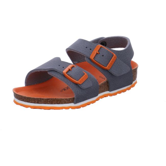 Birkenstock New York Kids Desert Soil Vibrant Gray Ankle Strap Slingback Sandals narrow - Bartel-Shop