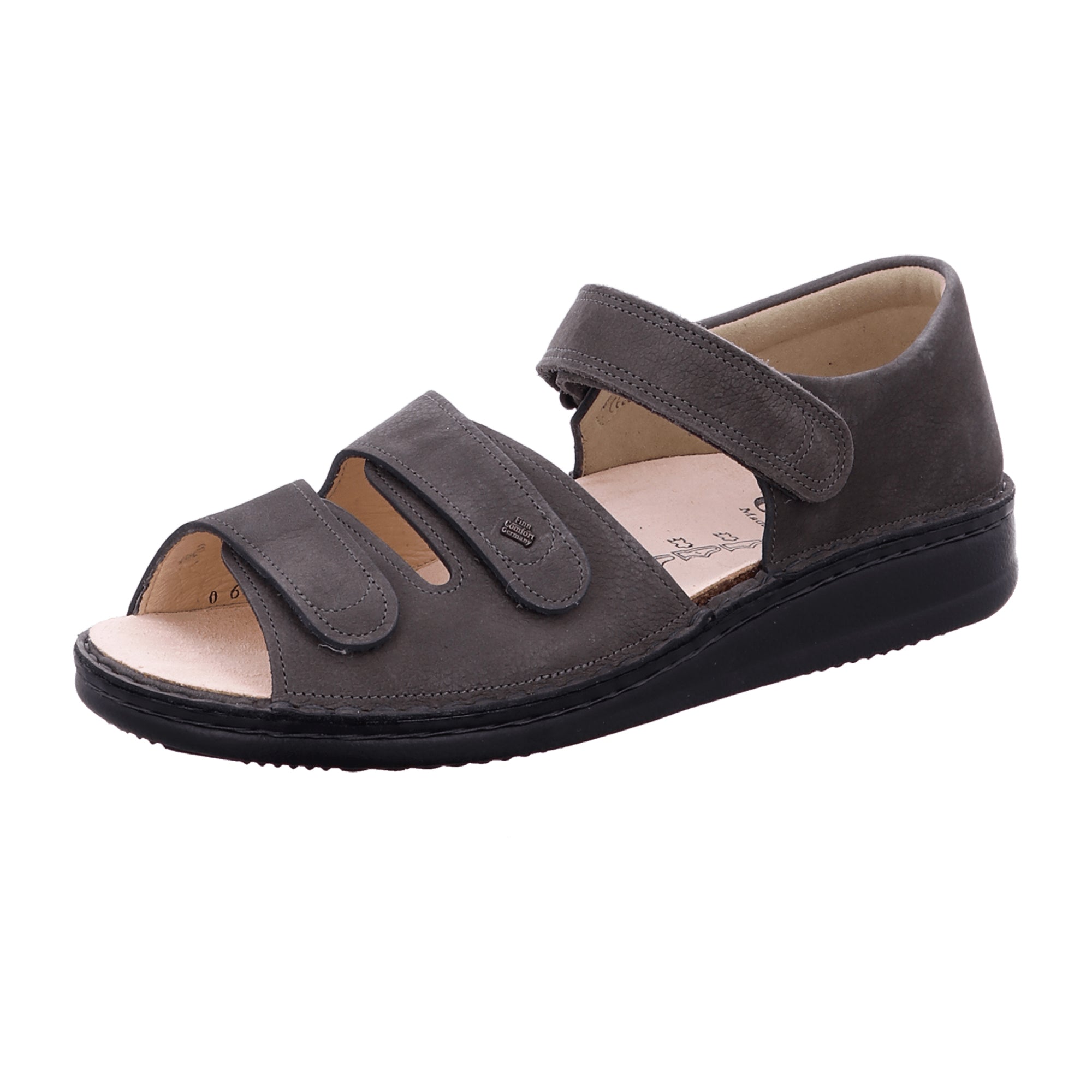 Finn Comfort 01518 Men's Comfortable Walking Shoes - Stylish Grey