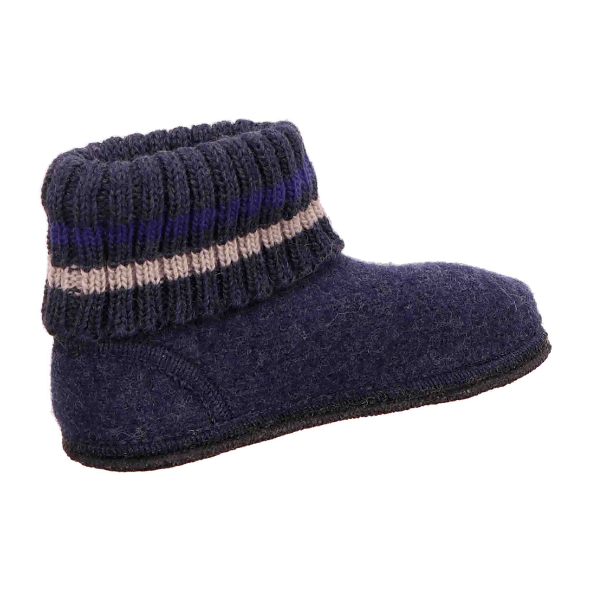 Haflinger Paul Kids' Cozy Cabin Slippers, Stylish Blue