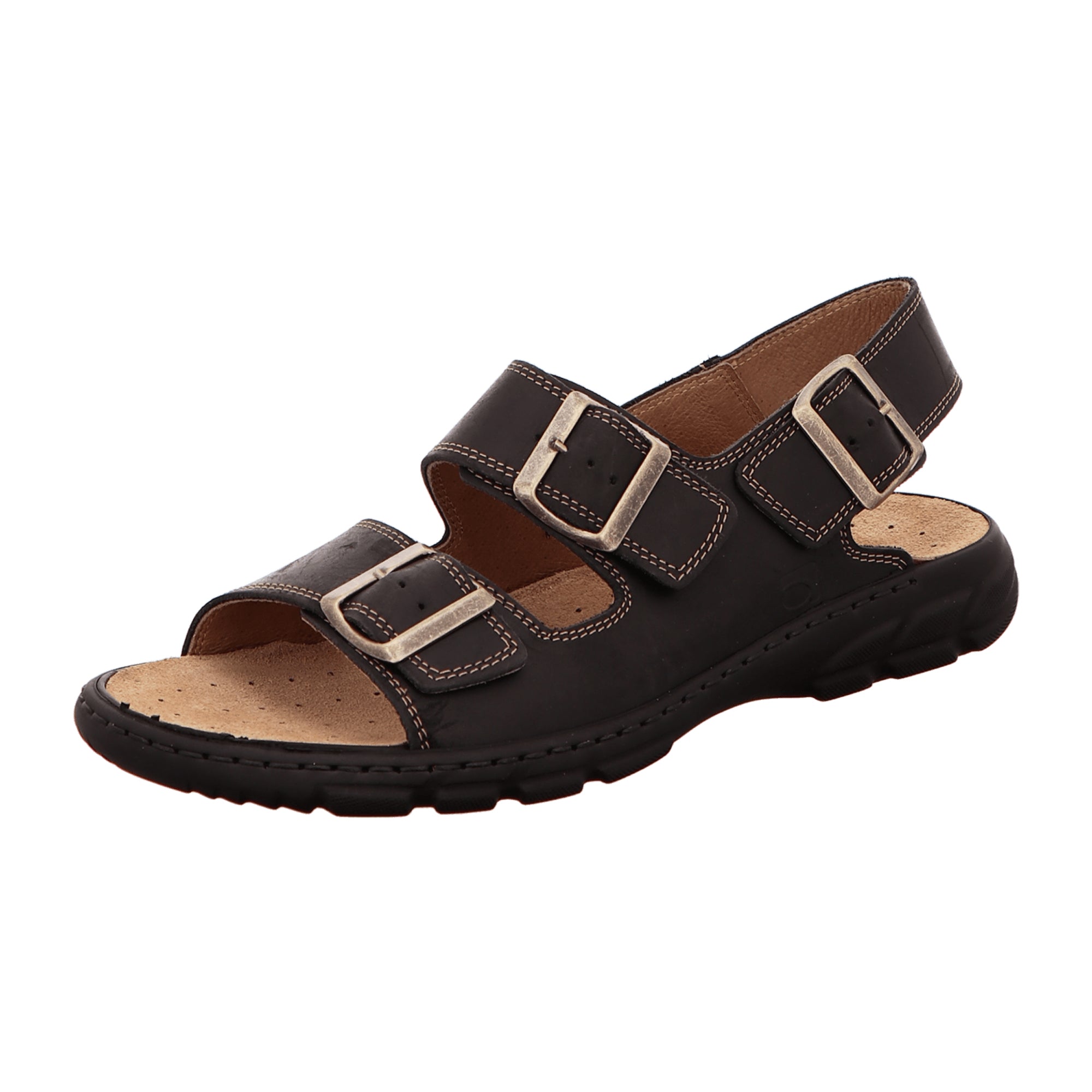 Rohde CAMPO Men's Black Leather Shoes Spring Summer Flat Heel