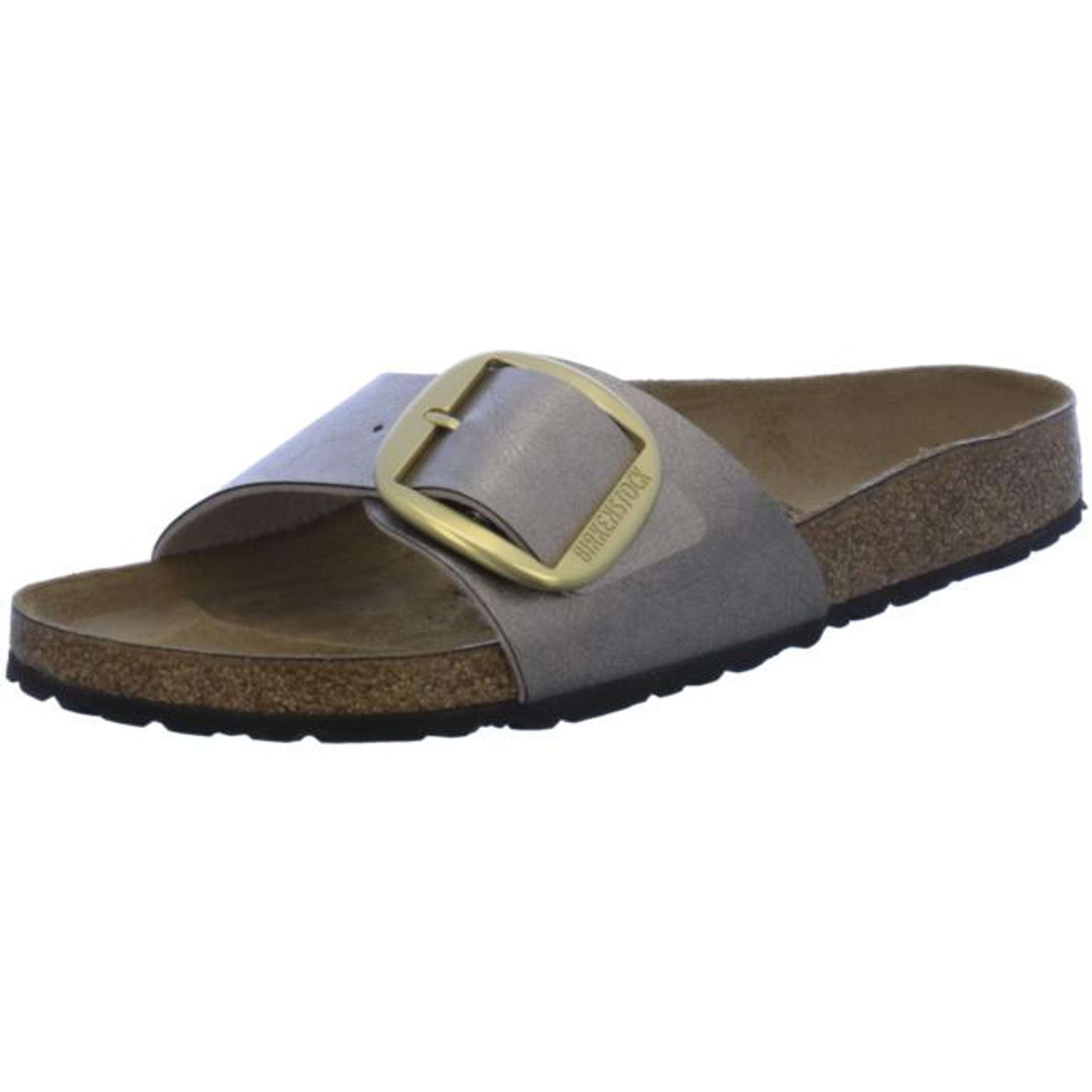 Birkenstock Madrid Big Buckle Graceful Taupe brown Sandals Slides Slippers Mules Beach Narrow - Bartel-Shop